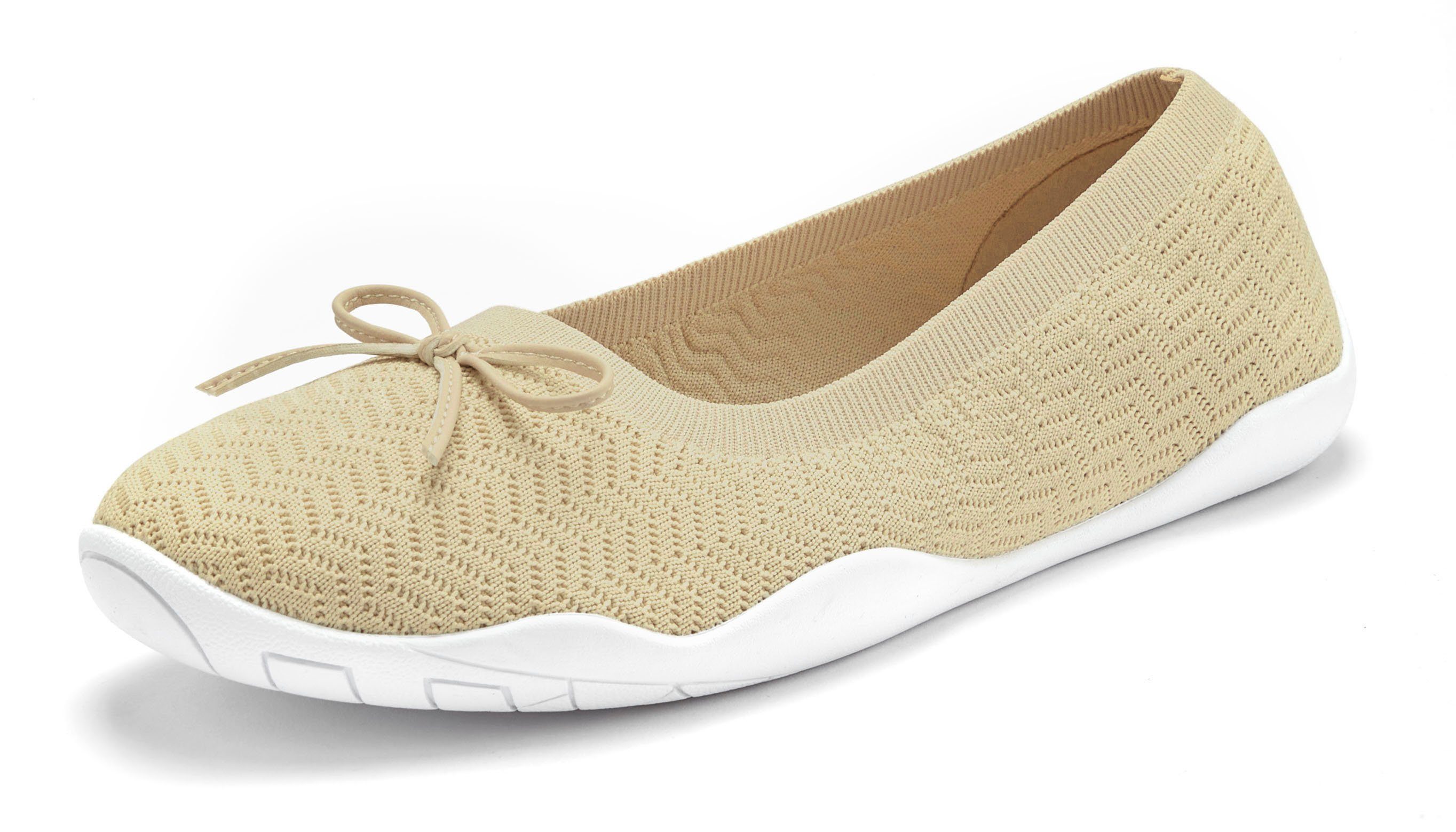 Lascana Sneaker ballerina's Slipper, lage schoen, slip-on sneaker ultralicht VEGAN