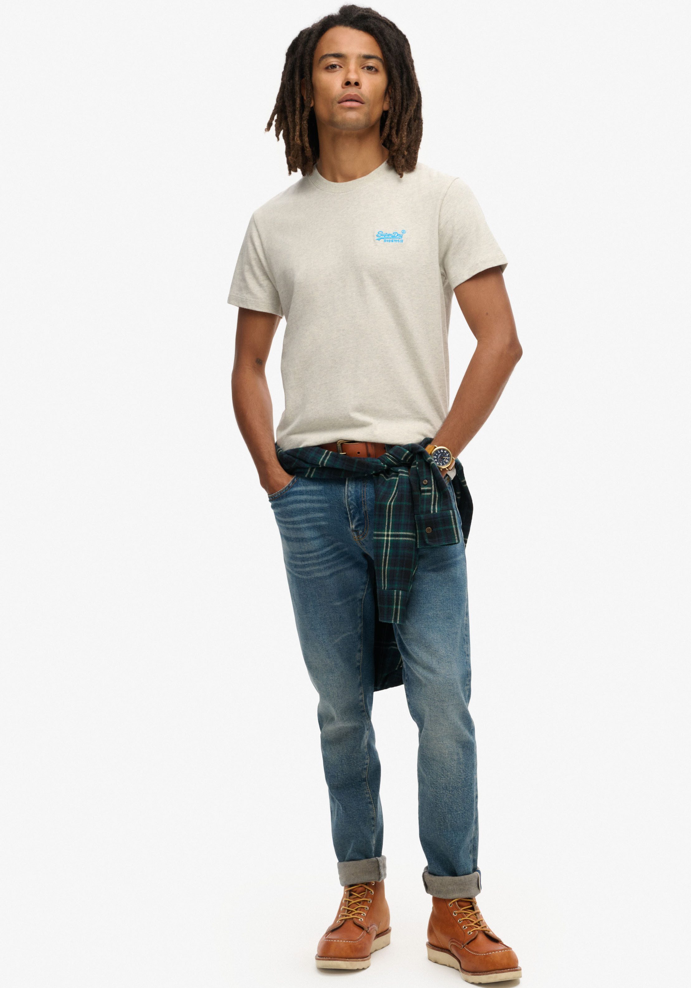 Superdry Shirt met ronde hals Organic Cotton Essential Logo T-Shirt