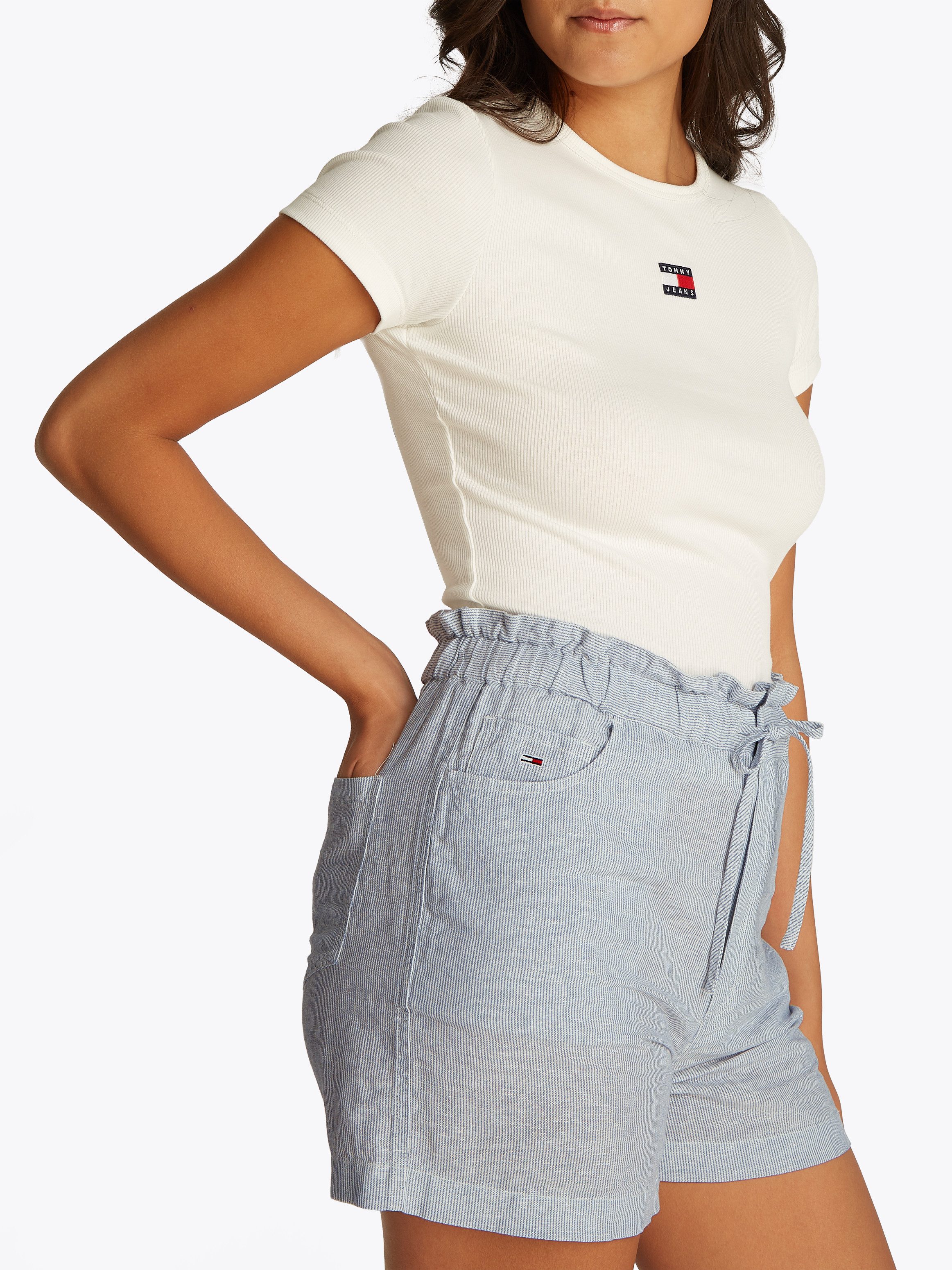 TOMMY JEANS Short TJW COTTON LINEN SHORT