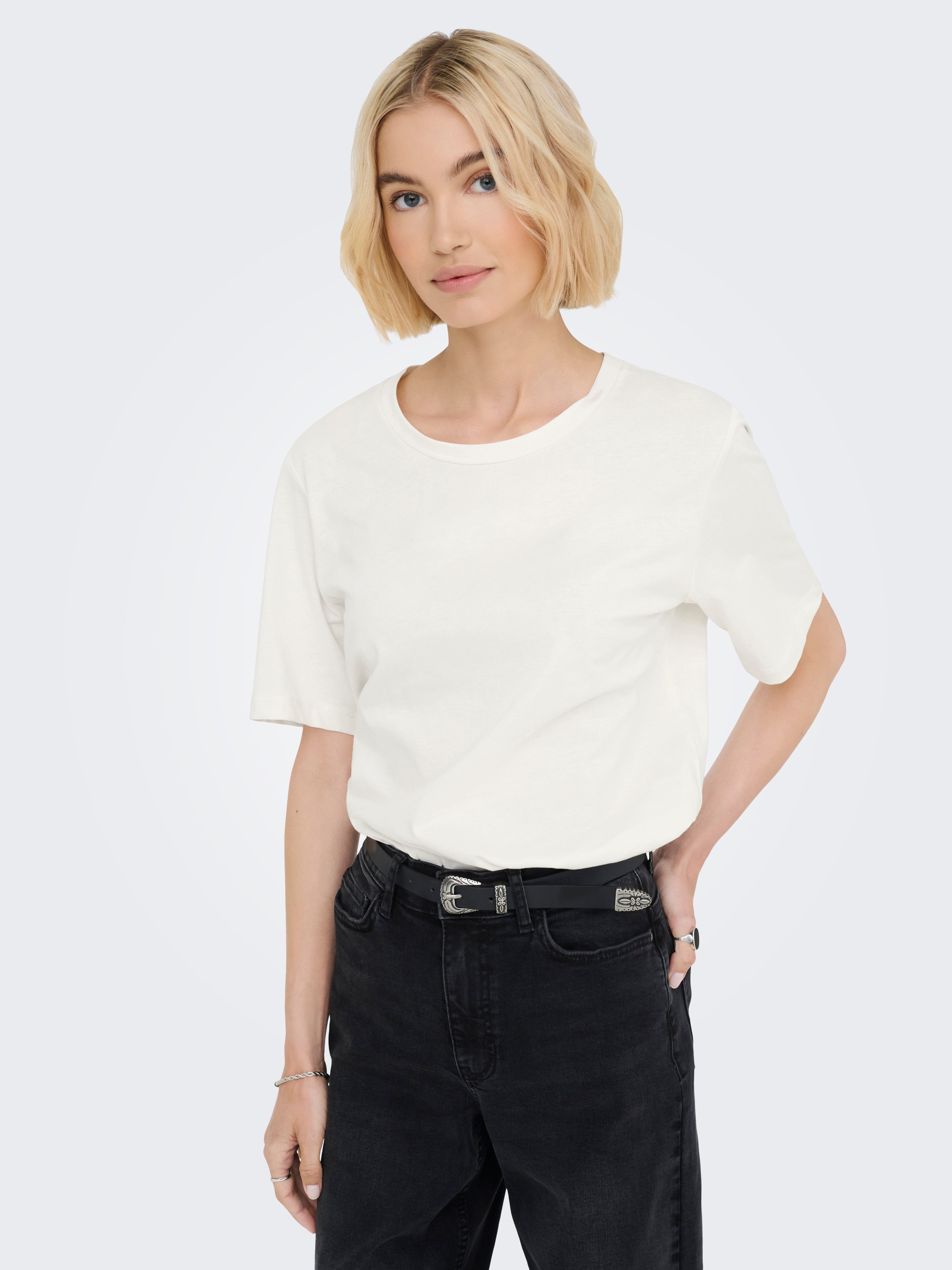 Only Shirt met korte mouwen ONLONLY S/S TEE NOOS 2 PACK (set, 2-delig)