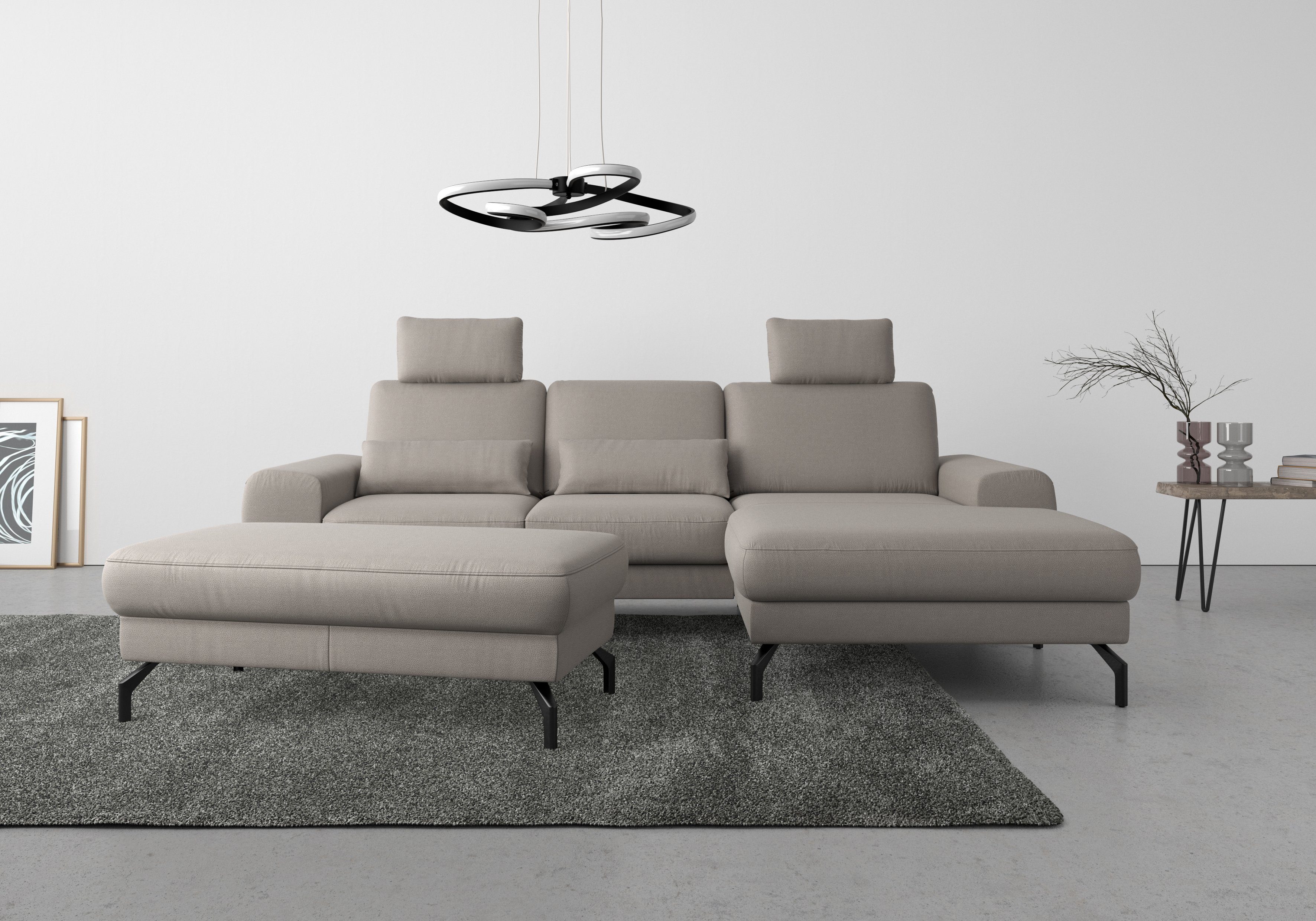 sit&more Hockerbank Cinturo met binnenvering, zithoogte 48 cm