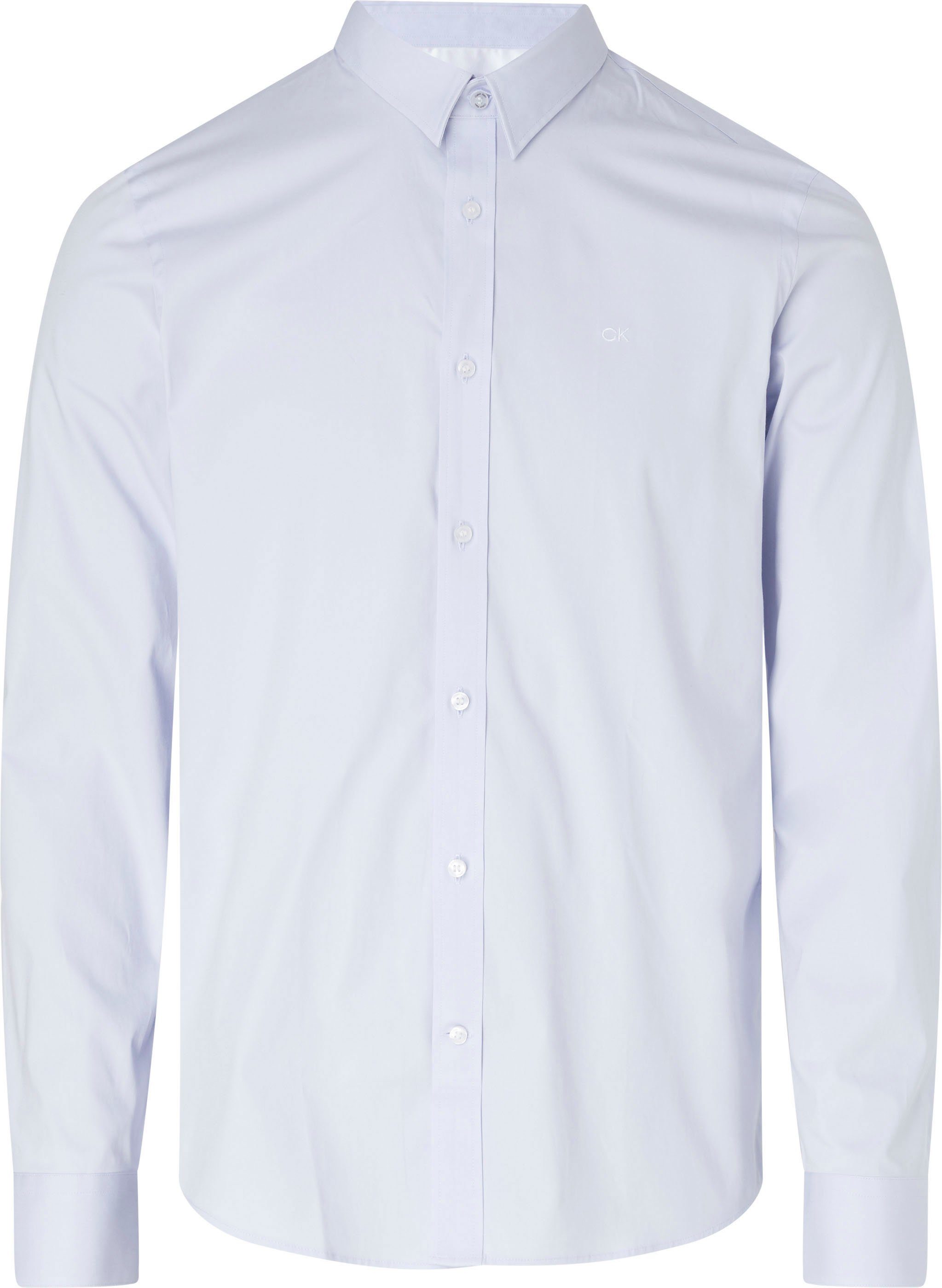 Calvin Klein Businessoverhemd STRETCH POPLIN SLIM SHIRT met calvin klein-logo op de borst