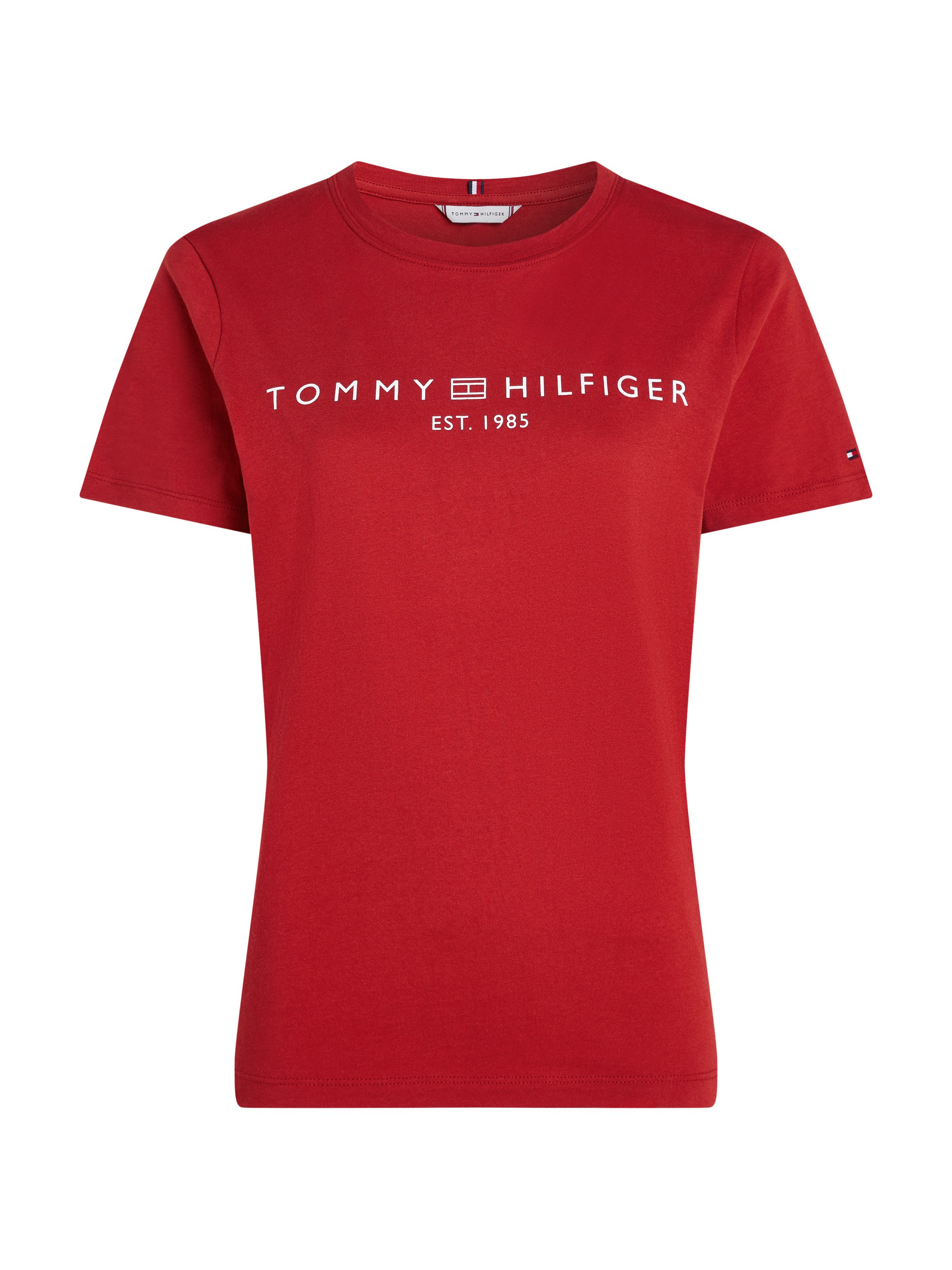 Tommy Hilfiger T-shirt REG CORP LOGO C-NK SS met een logo-opschrift