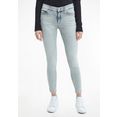 tommy jeans skinny fit jeans nora mr skny ankle bf1281 met tommy jeans logo flag blauw