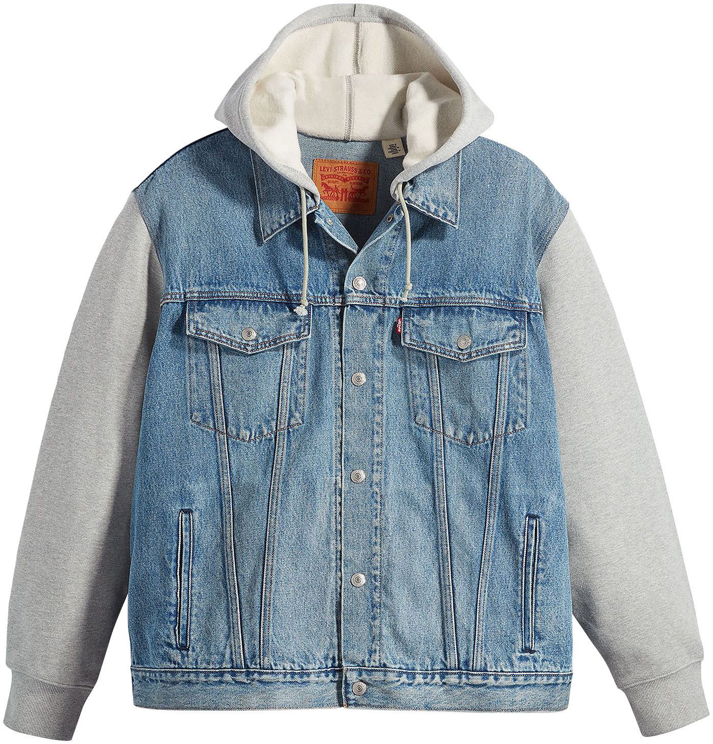 Levi's® Plus Hybride jas met sweat capuchon en mouwen
