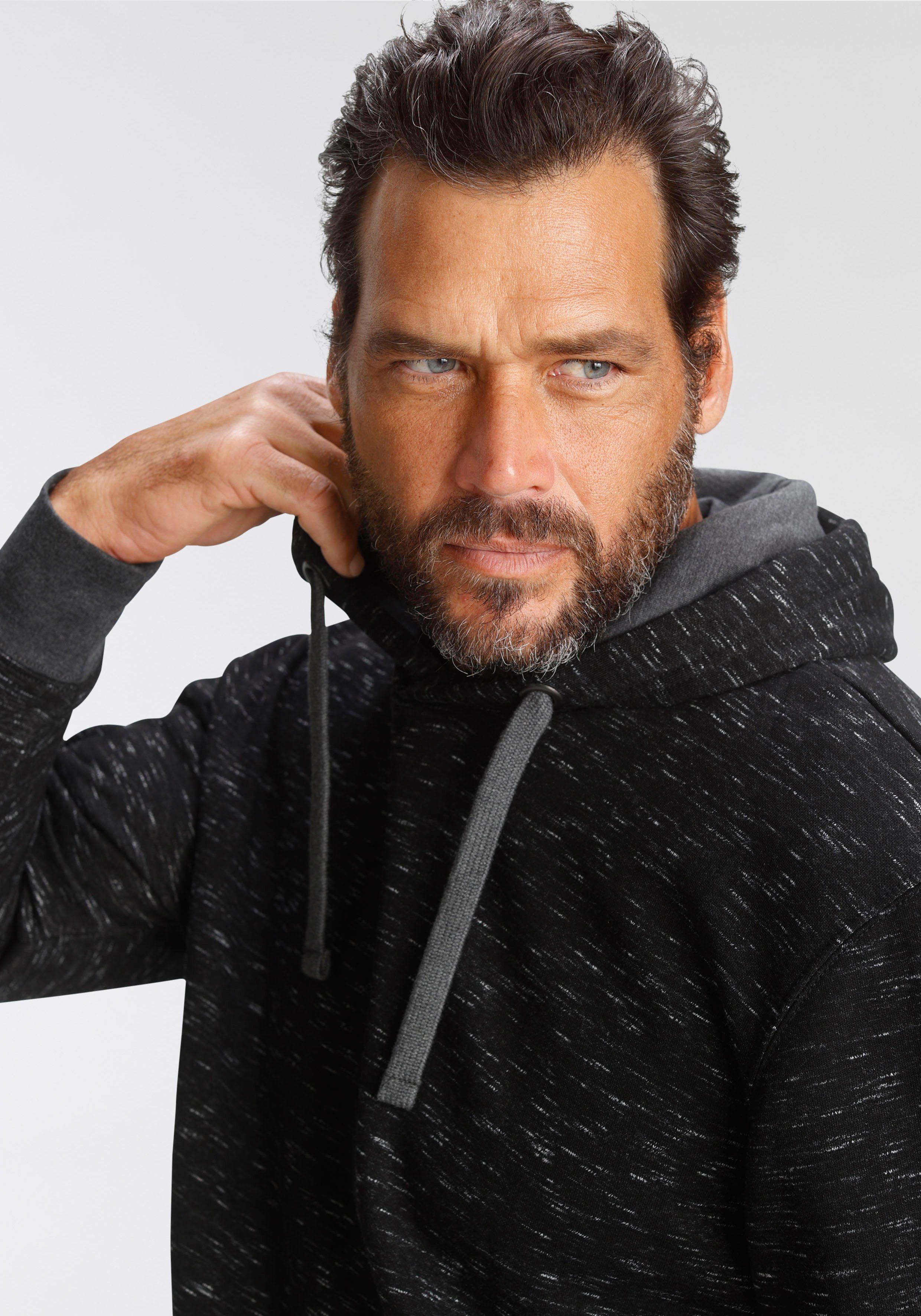 Man's World Hoodie Lange mouwen, met ribboordjes, met capuchon en koorden