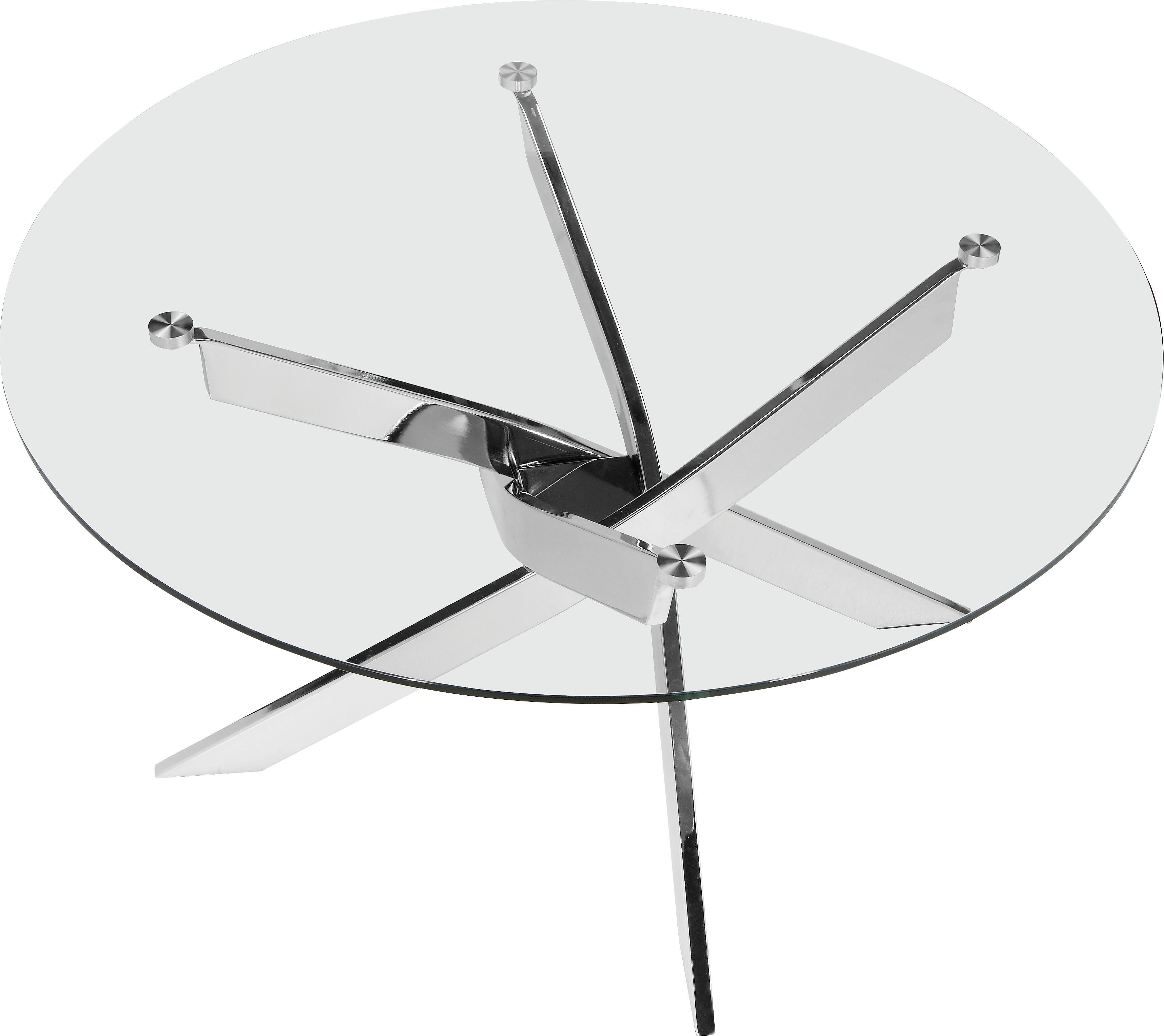 Leonique Salontafel Luzie verschillend onderstel (in chroom en zwart), breedte 80 cm