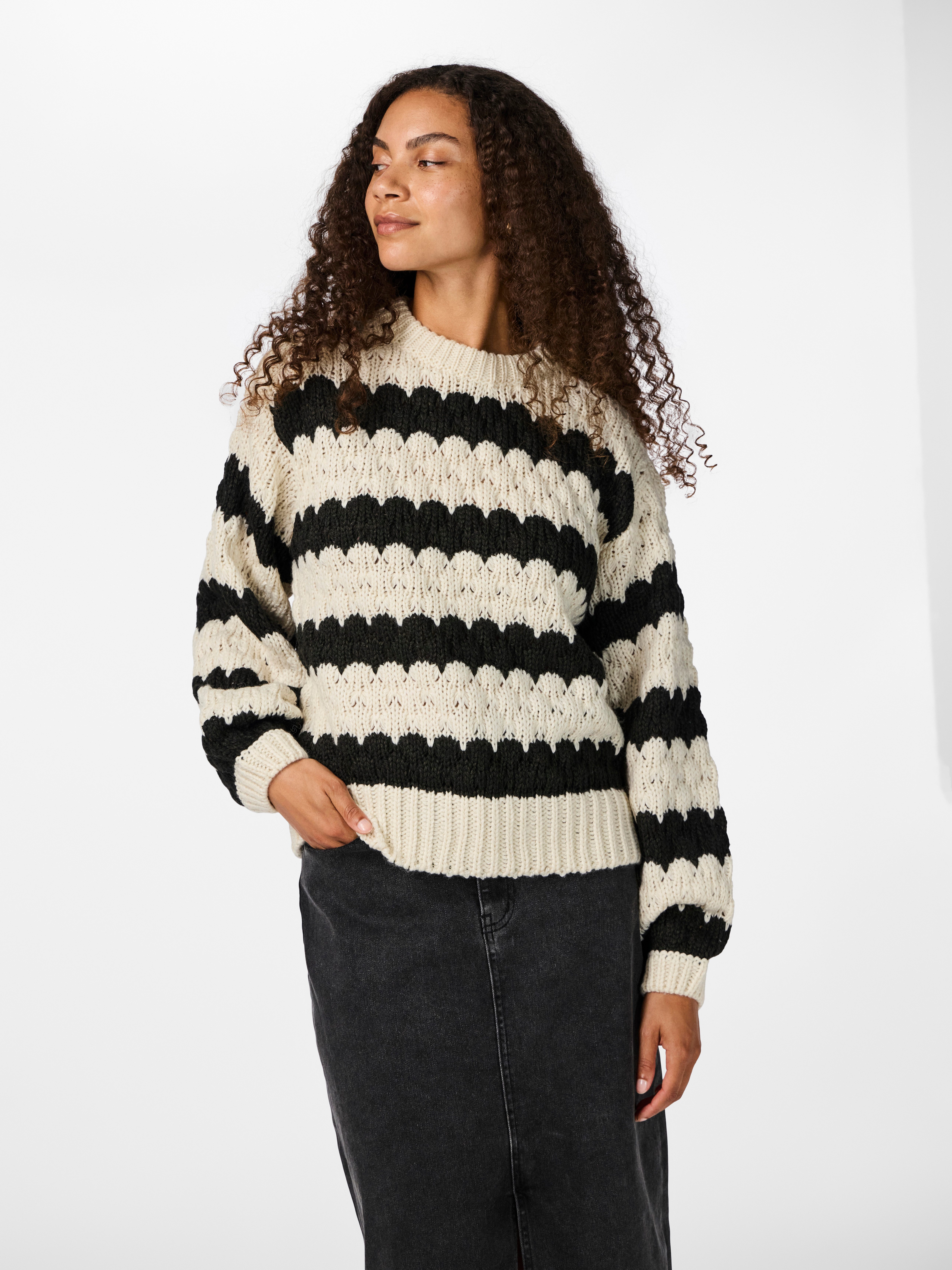 Y.A.S Gebreide trui YASBUBBA LS KNIT PULLOVER S. NOOS