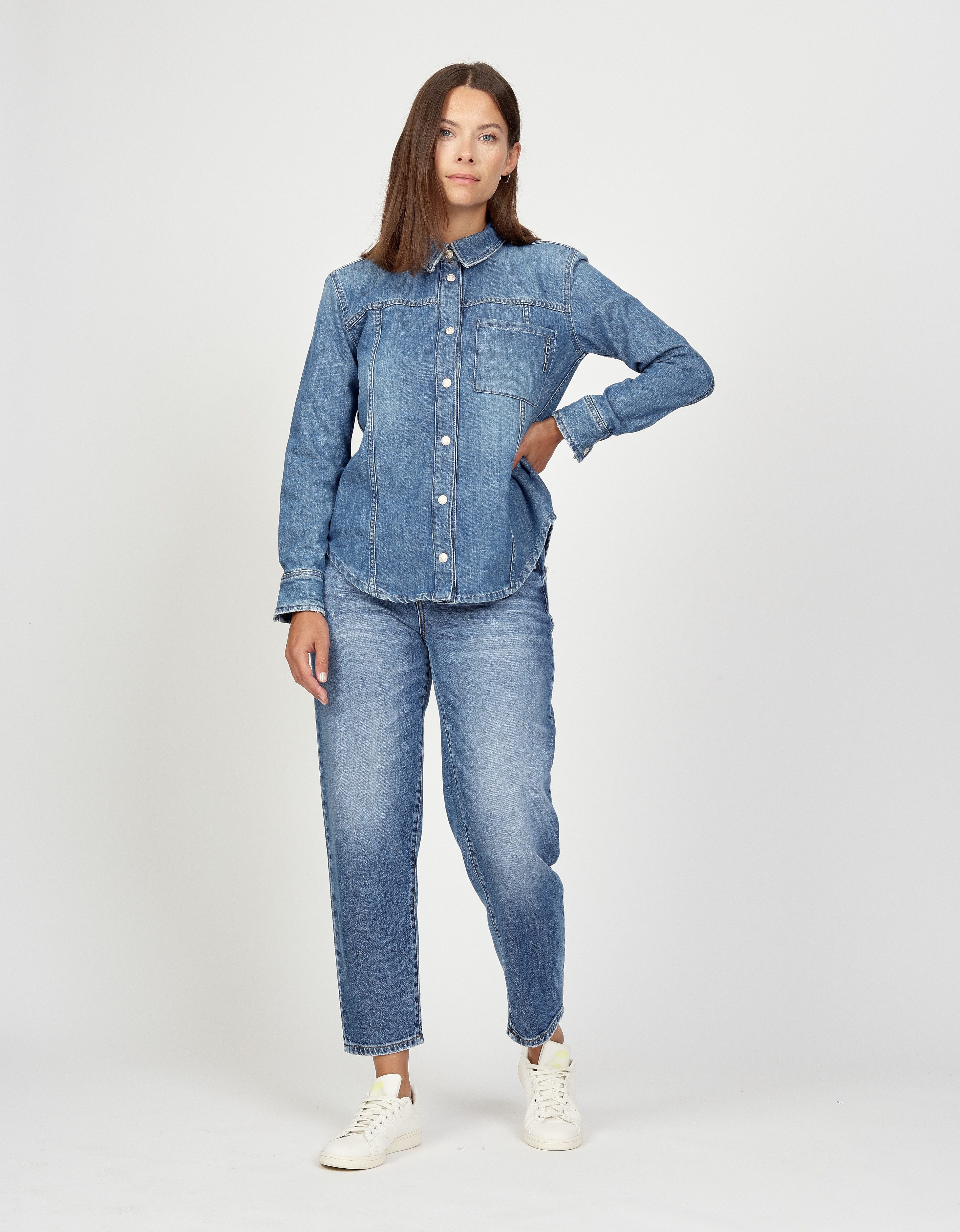 GANG Overhemdblouse 94LIV SHIRT in casual pasvorm