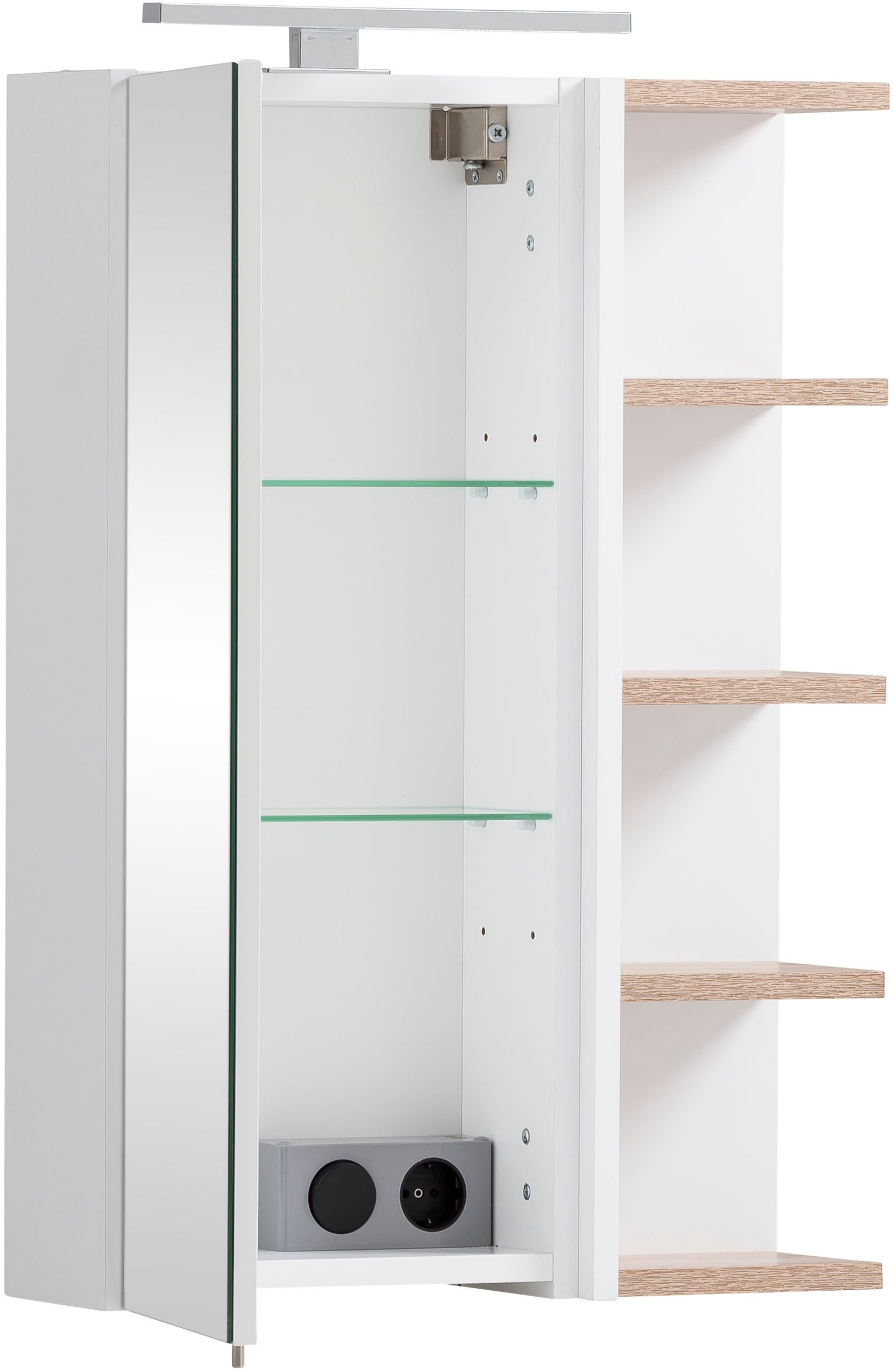 Schildmeyer Spiegelkast Balto, breedte 49 cm Met LED-verlichting, plank aan beide zijden te monteren