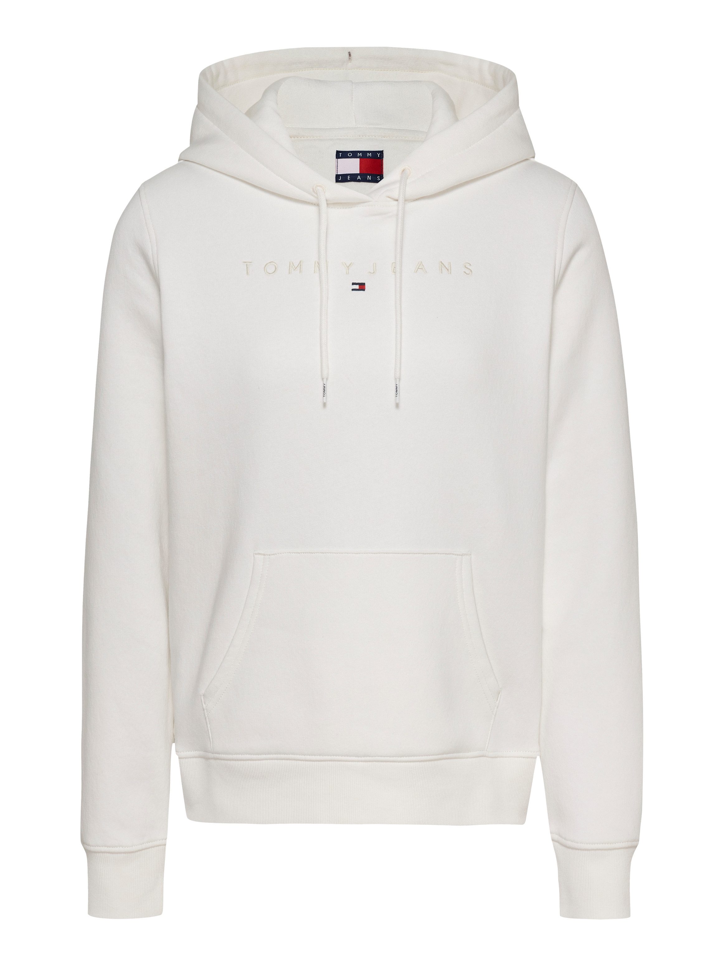 Tommy Jeans Curve Hoodie TJW REG TONAL LINEAR HOODIE EXT in grote maten, capuchon, logo-borduursel