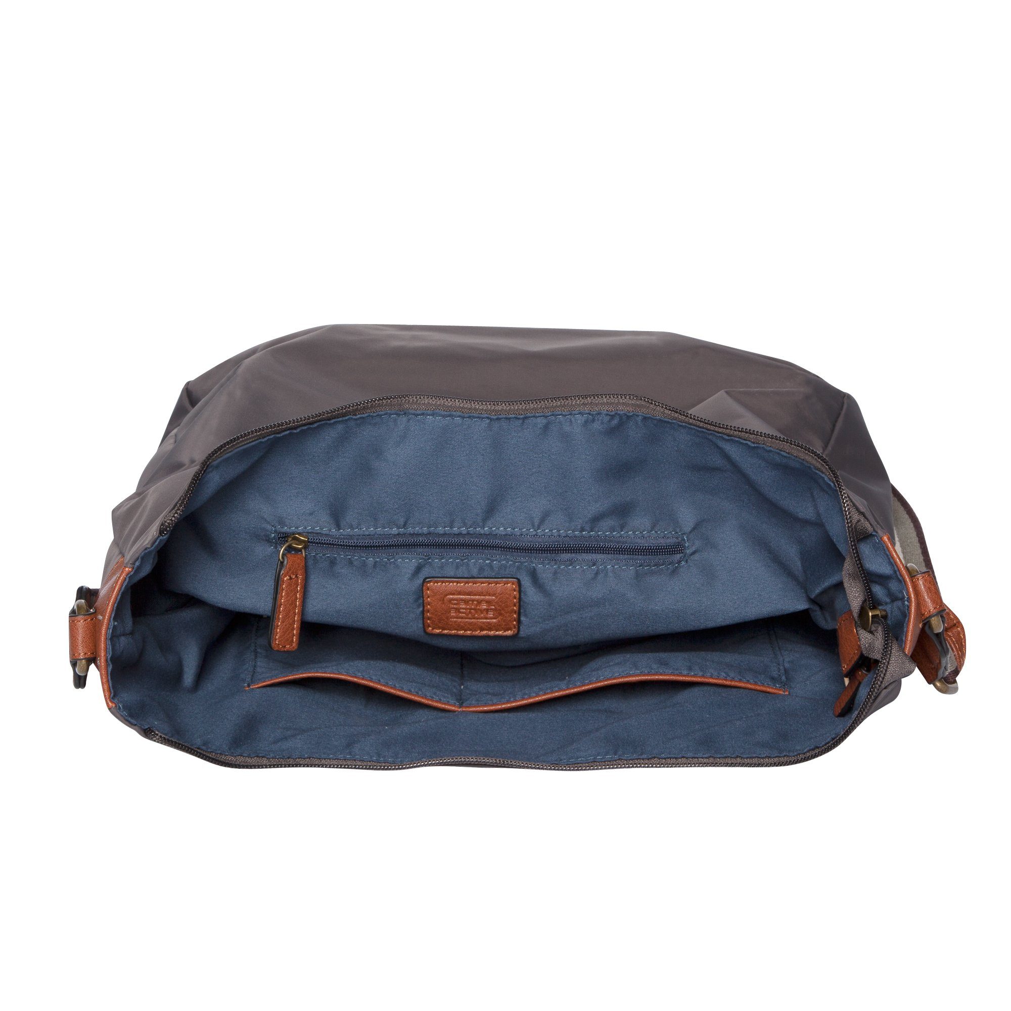 camel active Hobo-tas Bari van hoogwaardig mat nylon met gestreept geweven band