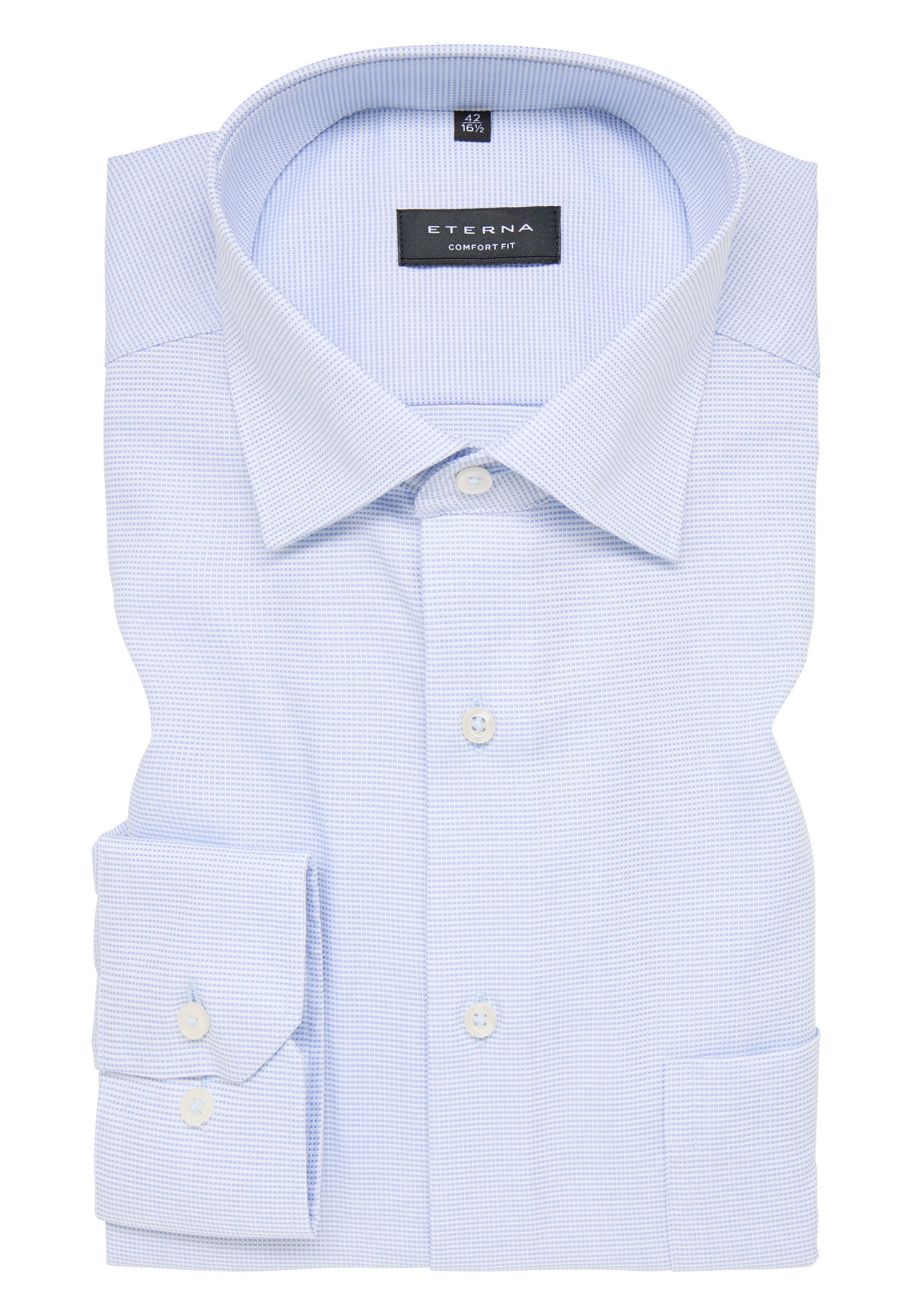 Eterna Overhemd met lange mouwen Comfort fit NON IRON (strijkvrij)