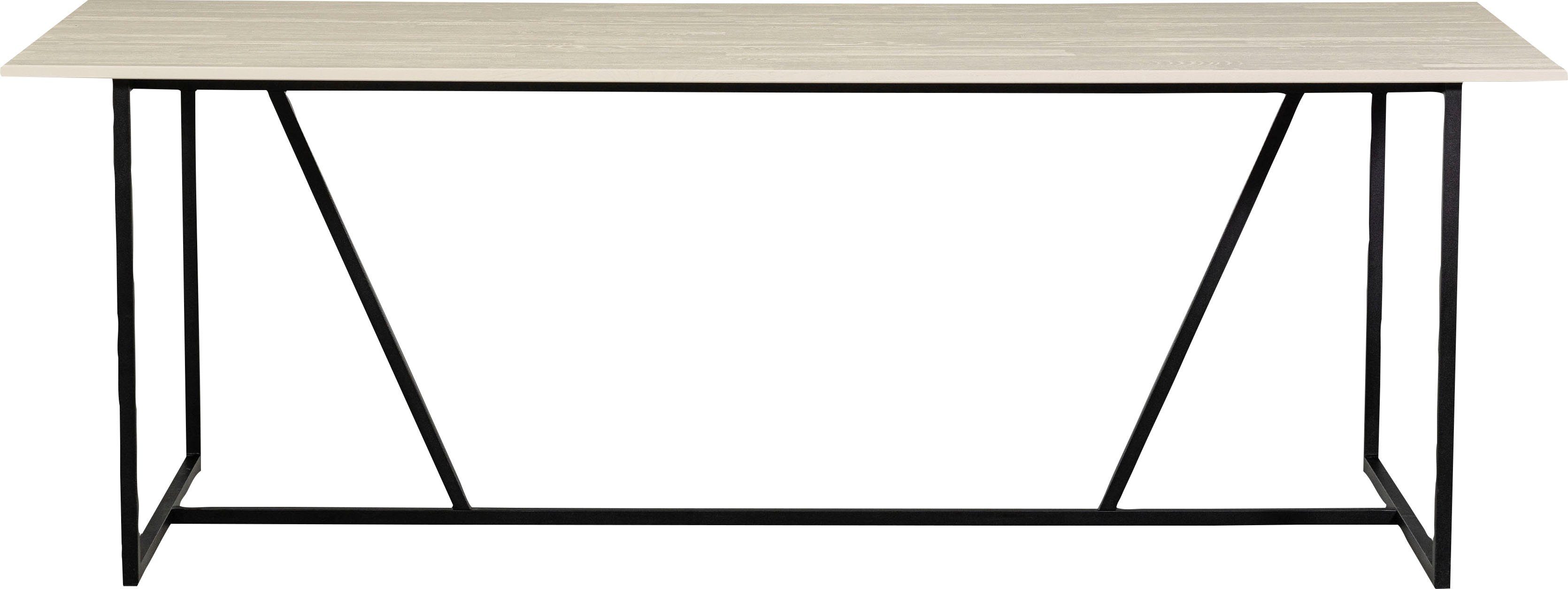 WOOOD Eettafel Silas rechthoekige vorm, hout gedeeltelijk massief, h 75 cm x b 220 cm eettafels wit