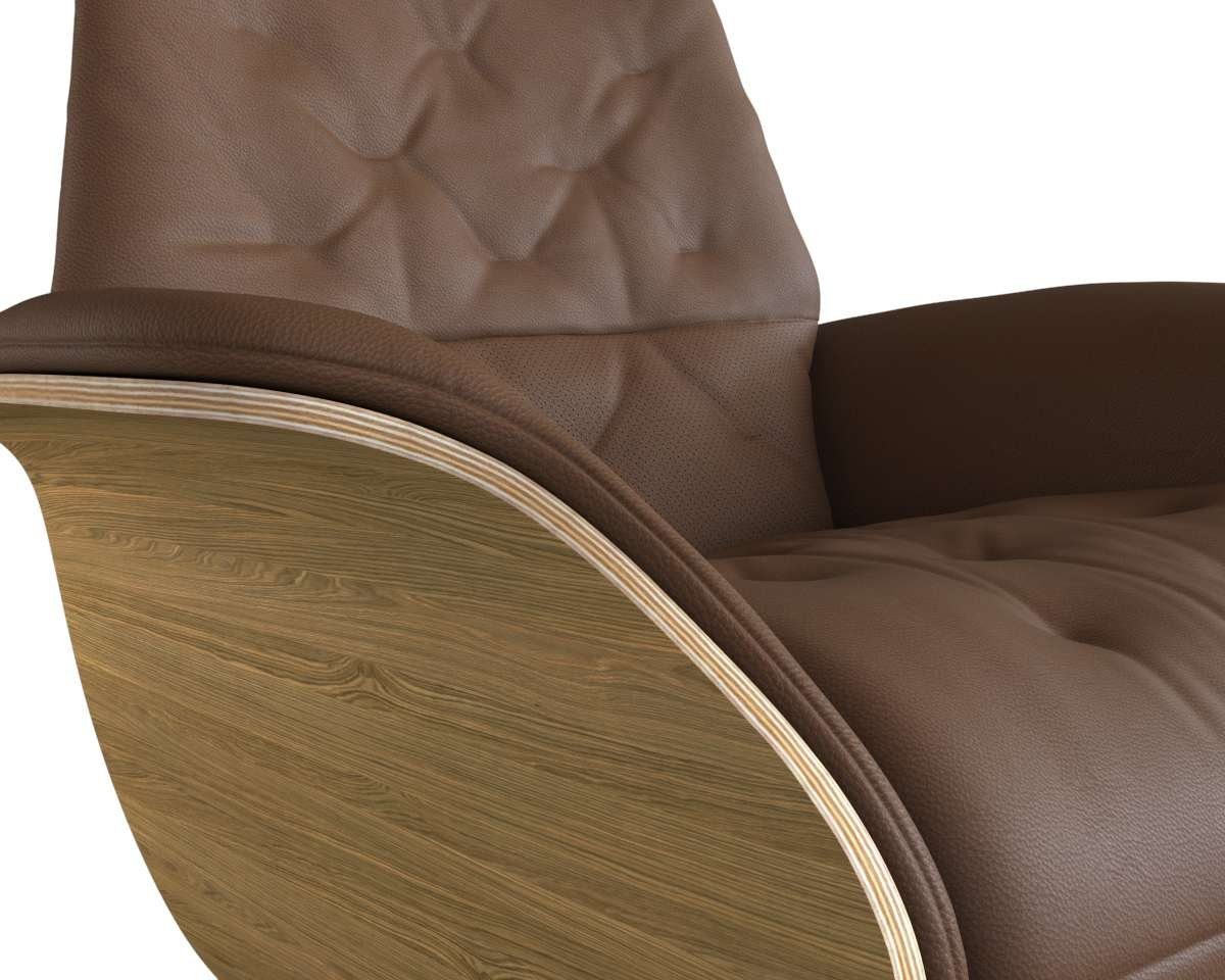 FLEXLUX Relaxfauteuil Volden praktische elektrische fauteuil Maat M, elektrische rug- en voetensteun, accu, armleuning Eiken, zwarte poot