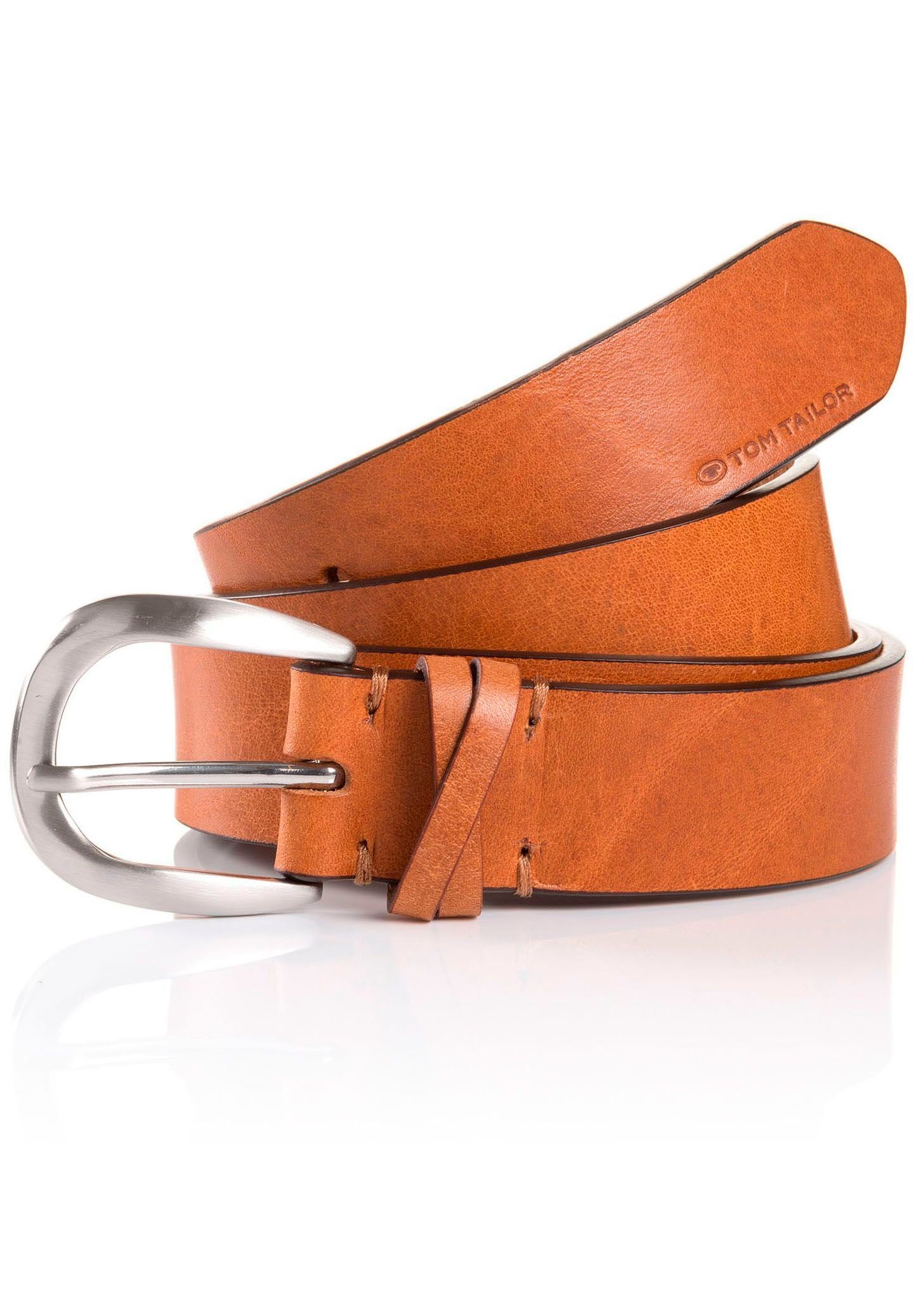 Tom Tailor Leren riem TTNANCY 3 cm brede damesriem modieus klassiek 100% leer