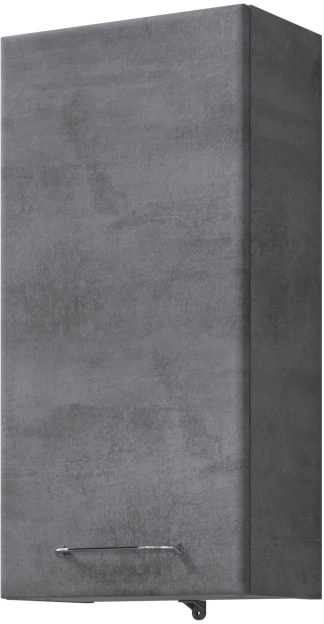 Saphir Hangend kastje Quickset 945 wand-badkamerkast 35 cm breed met 1 deur en 2 planken Badkamer-hangend kastje inclusief deurdemper, grepen in glanzend chroom