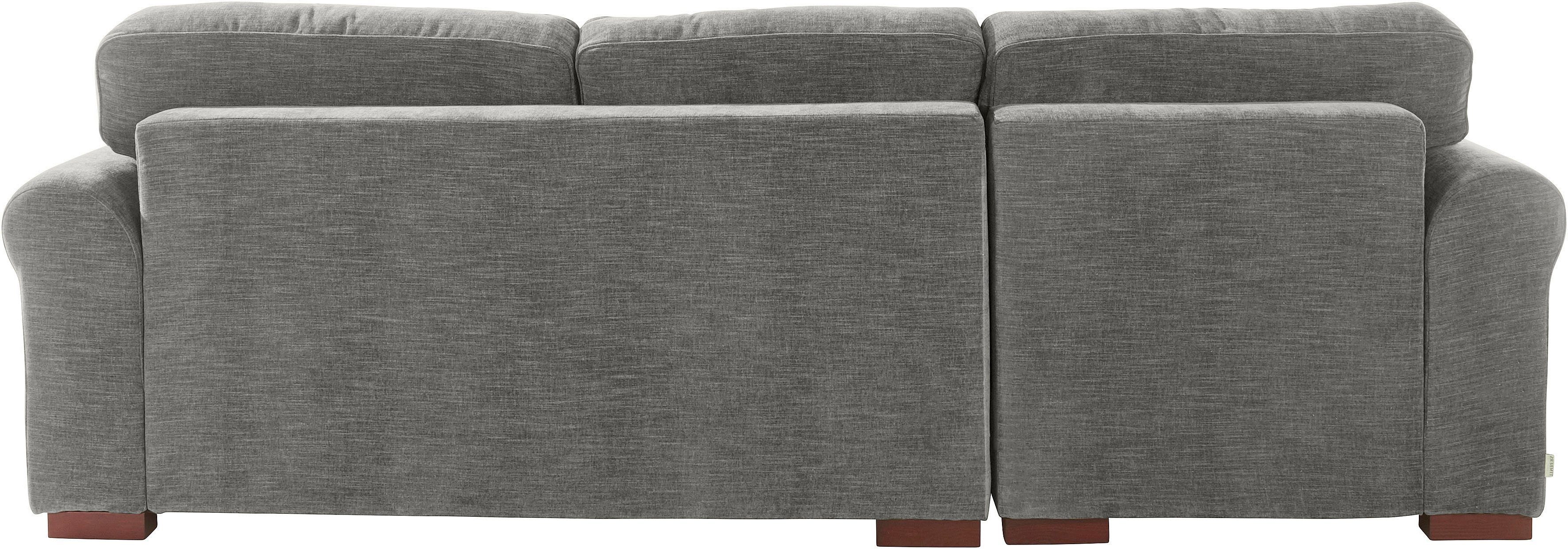 Home affaire Hoekbank Broughton L-vorm zacht zitcomfort, incl. 4 sierkussens, opstaande naad