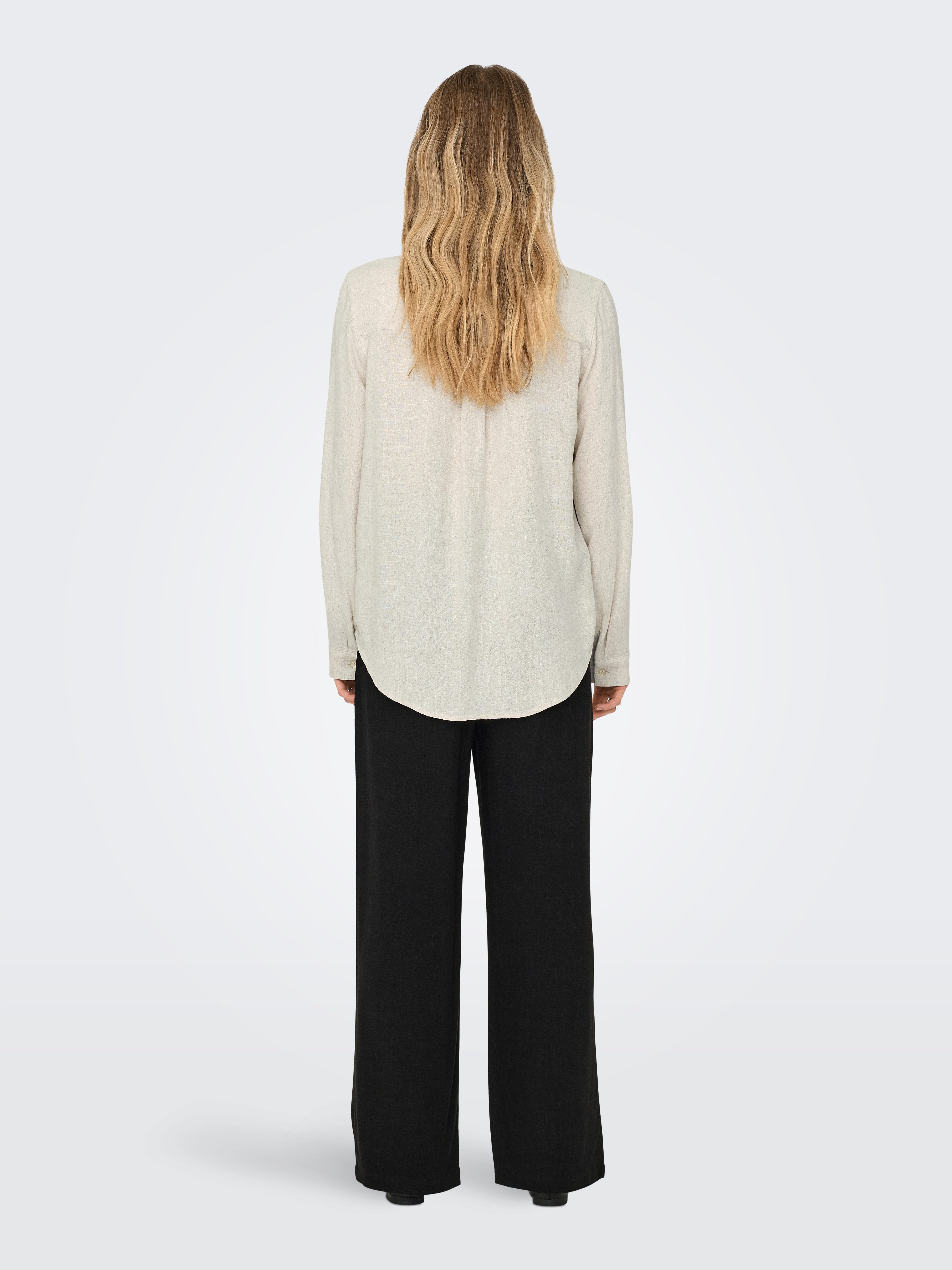 Only Blouse met lange mouwen ONLYASMIN-SIESTA LS LINEN BL SHIRT PNT