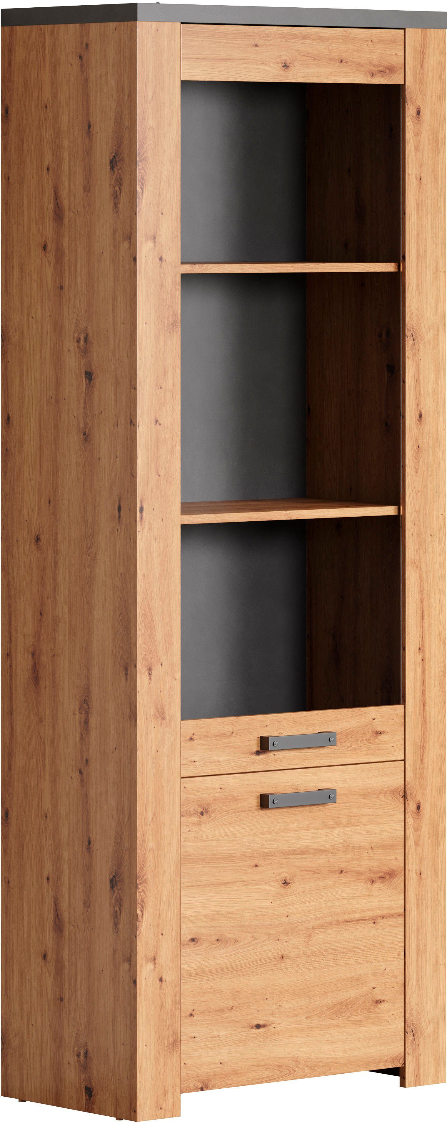 Home affaire Vitrinekast Ambres met glasdeur, breedte 73 cm, draairichting links of rechts (1 stuk)