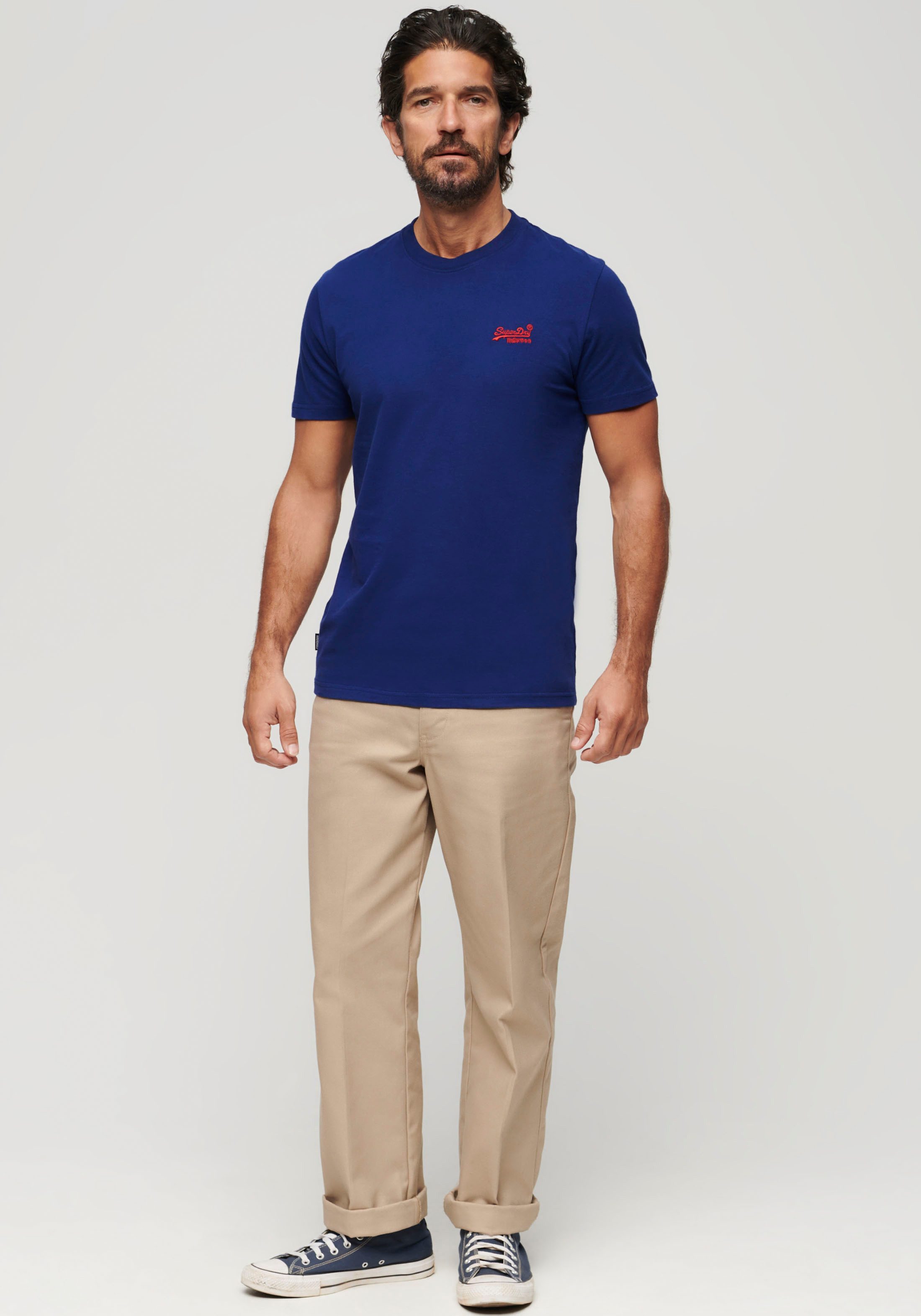Superdry Shirt met ronde hals ESSENTIAL LOGO EMB TEE