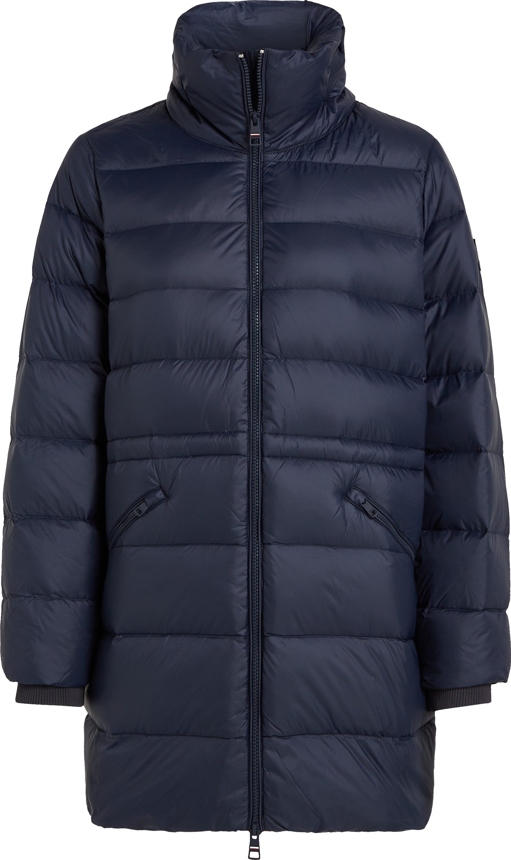 Tommy Hilfiger Lange jas met gestempeld logo