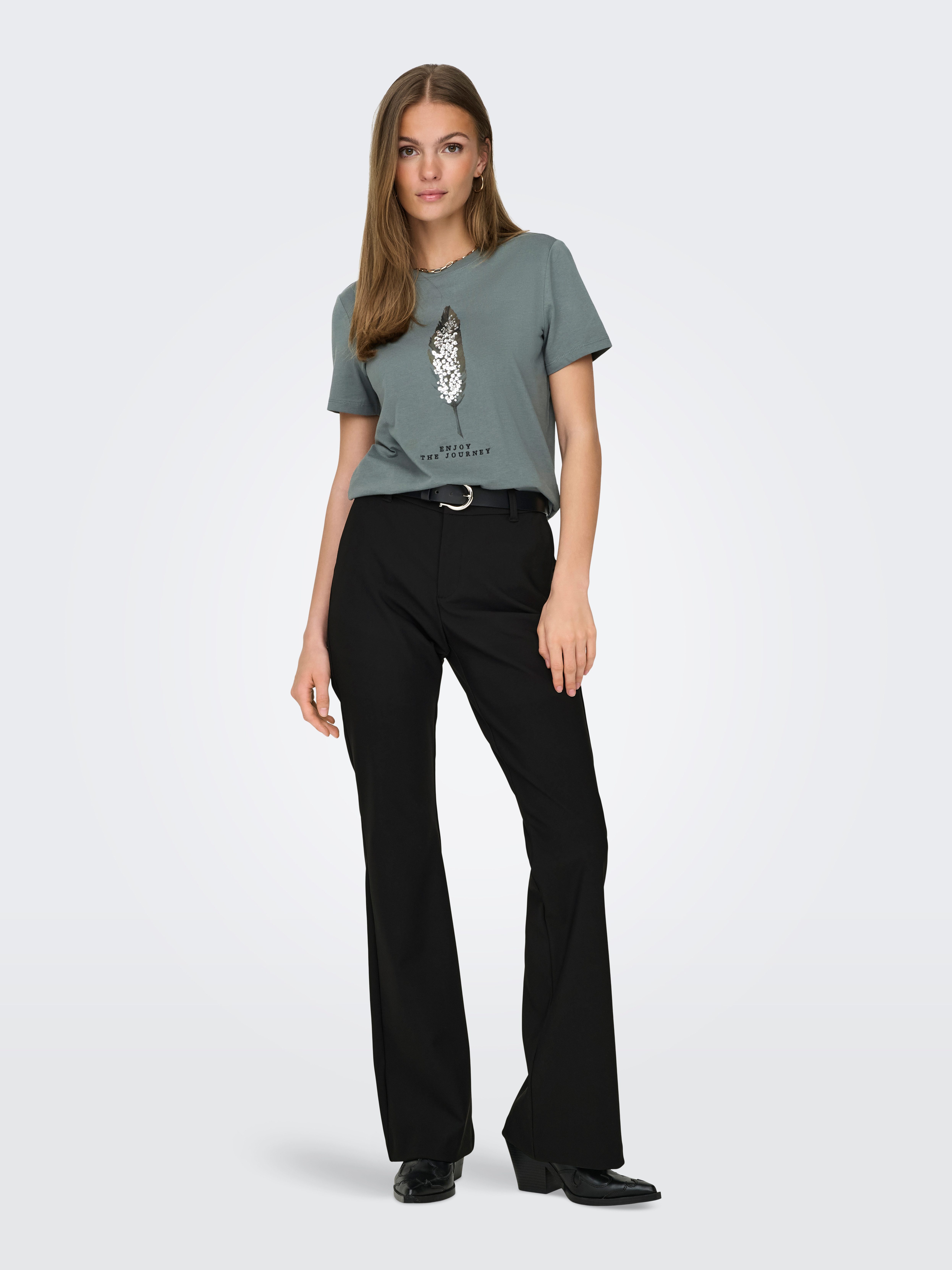 Only Pantalon ONLTRAVEL MW FLARED PANT TLR
