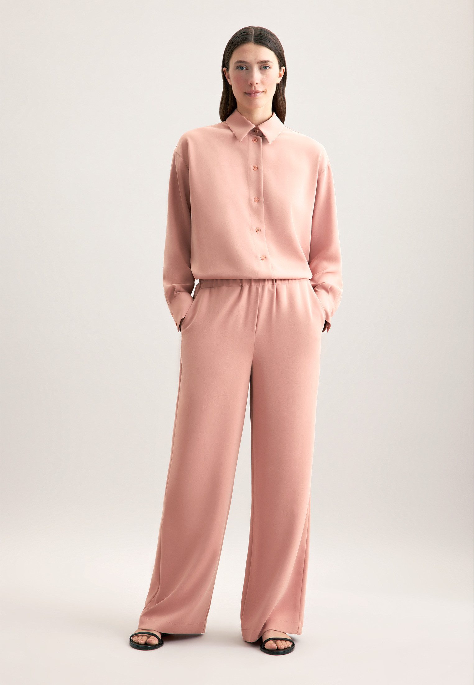 seidensticker Lange blouse Zwarte roos
