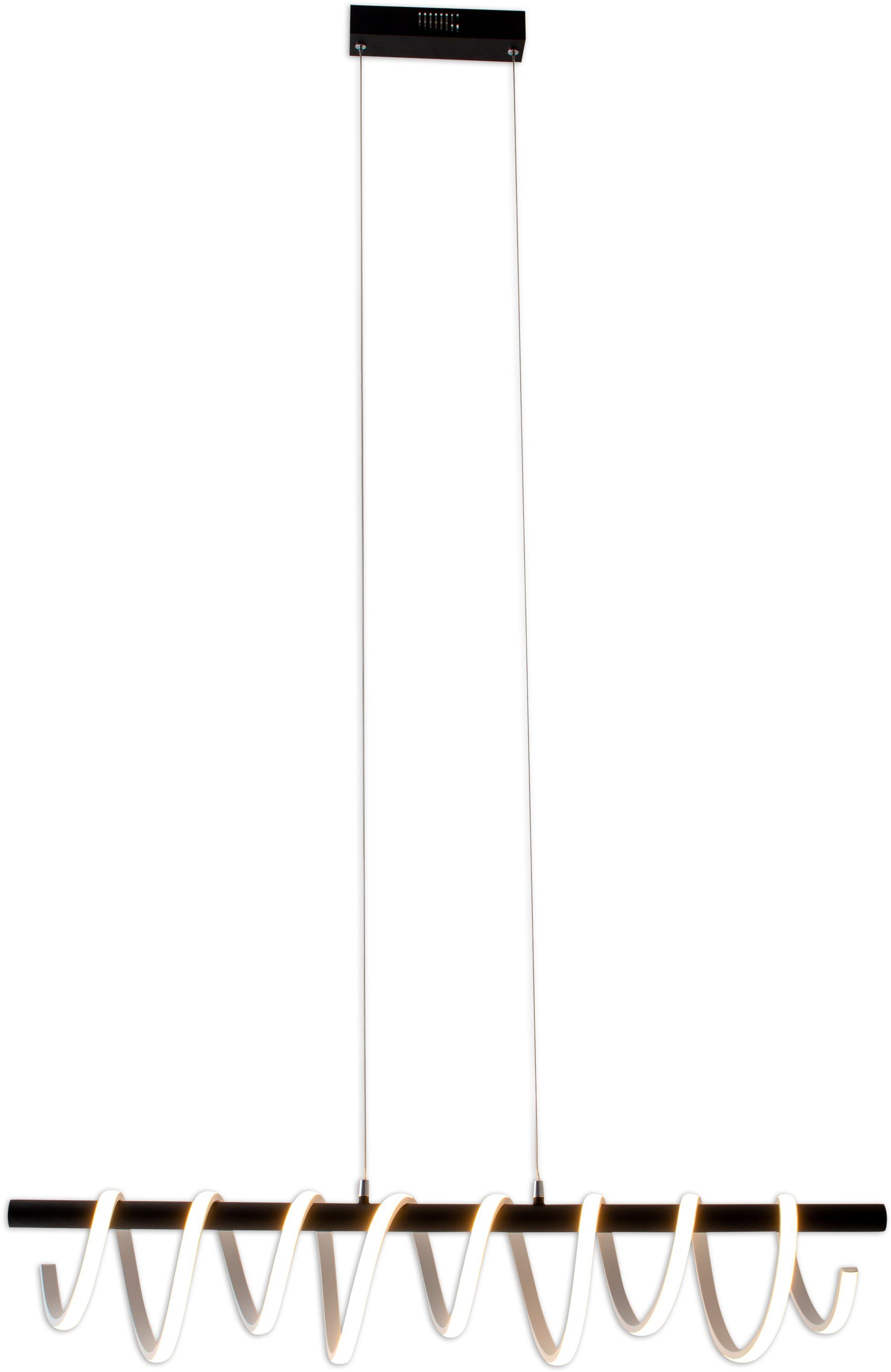 näve Led-hanglamp Belleza 3 standen dimbaar met een wandschakelaar, zwart/wit, efficiëntieklasse: f (1 stuk)