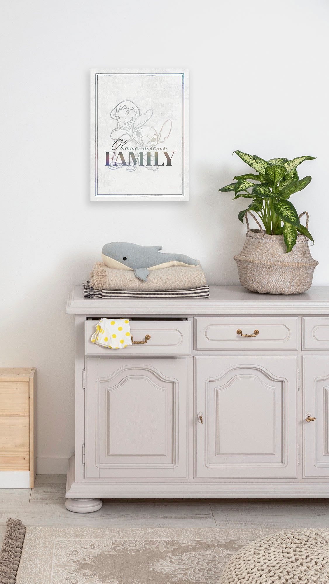 Komar Artprint op linnen Lilo & Stitch Family Goals - Afmeting 30 x 40 cm (1 stuk)