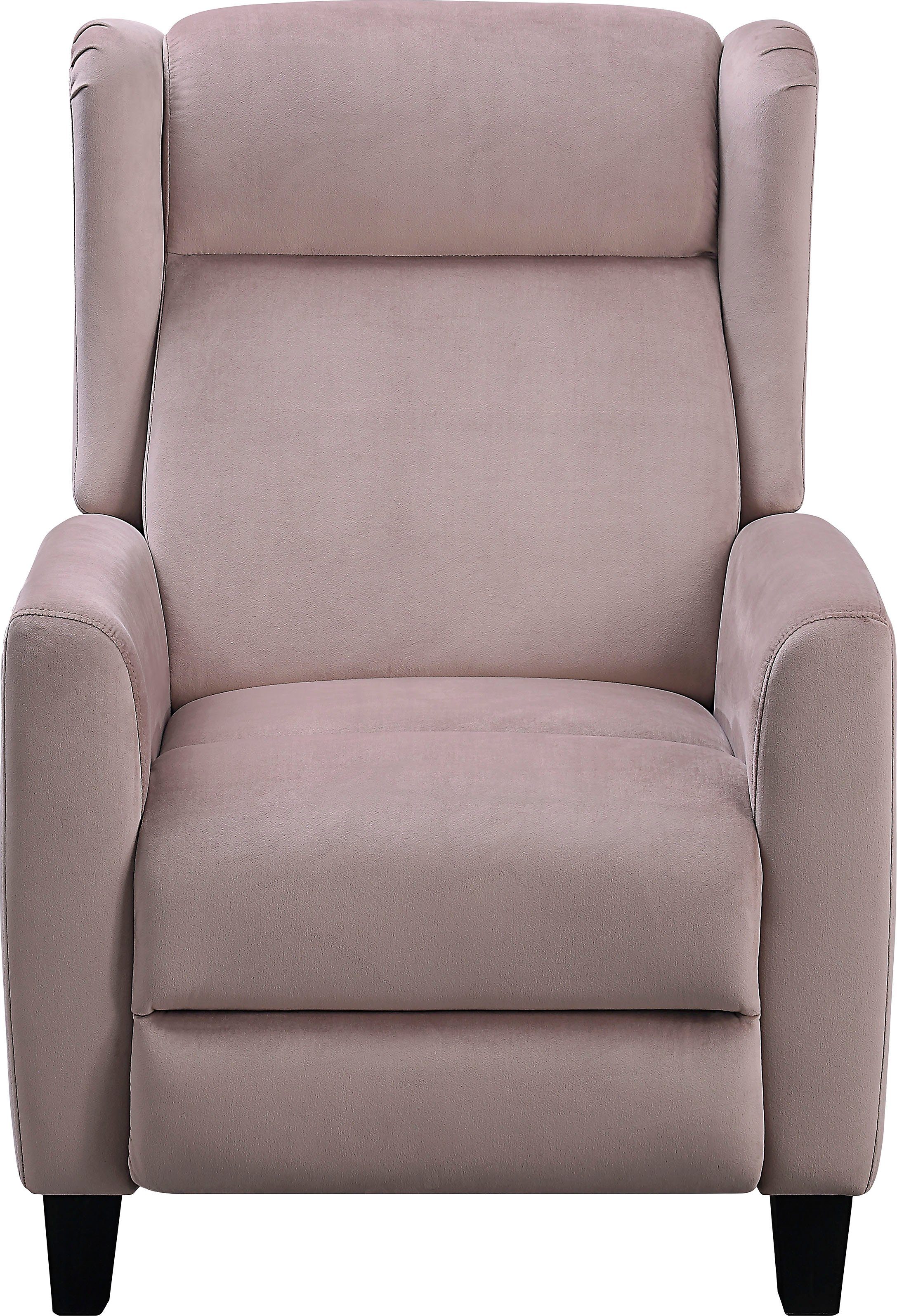 ATLANTIC home collection Relaxfauteuil Timo klassieke oorfauteuil met relaxfunctie en praktisch zijvak