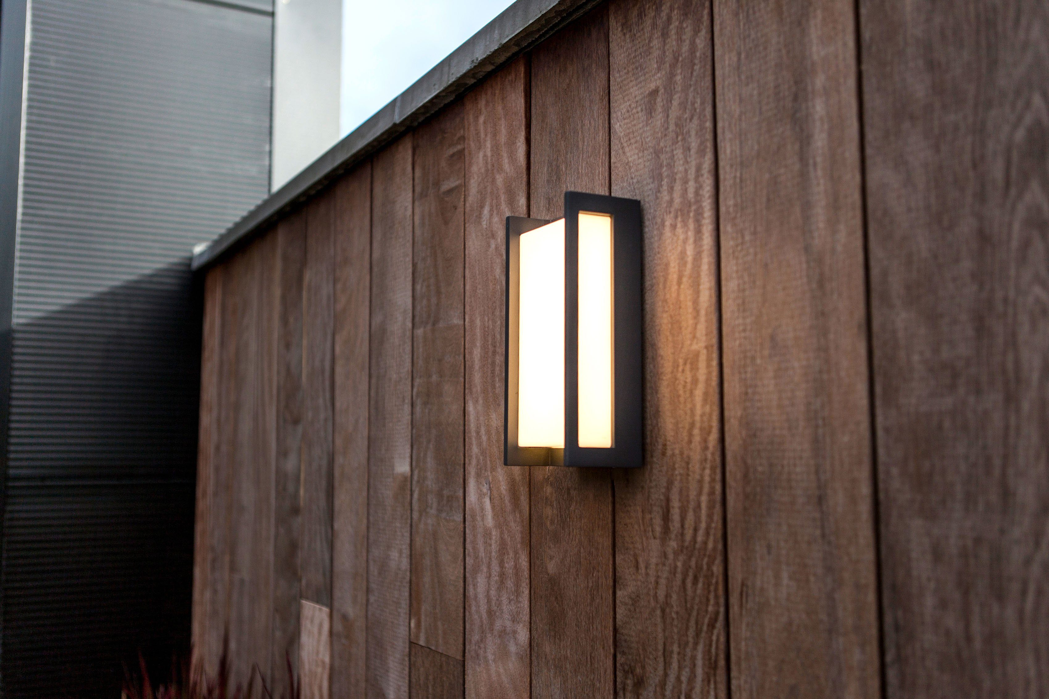 LUTEC Ledwandlamp voor buiten Qubo (1 stuk)