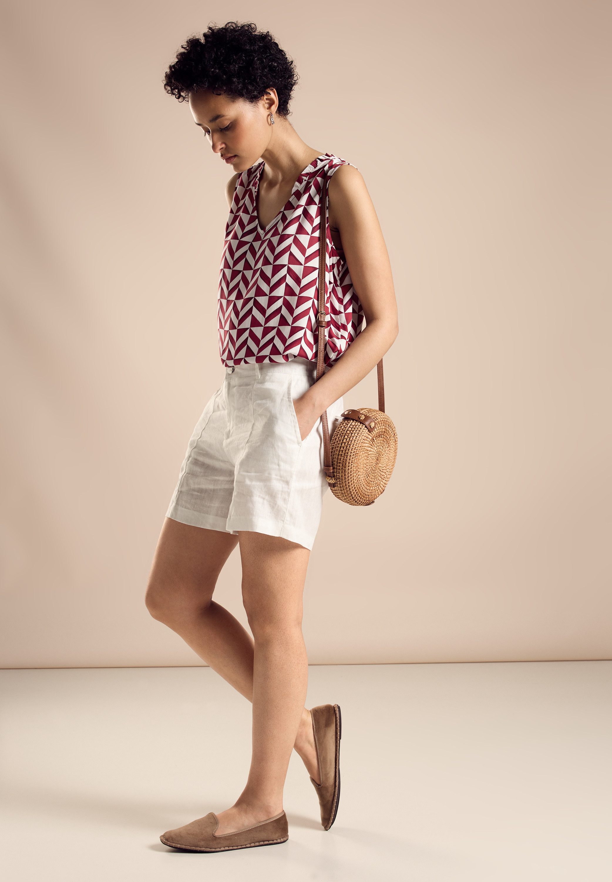 STREET ONE Gedessineerde blouse met print all-over