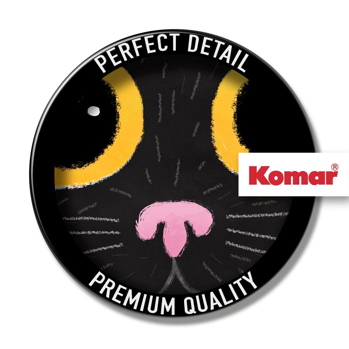 Komar Artprint op linnen Zwarte Kat - Afmeting 30 x 30 cm (1 stuk)