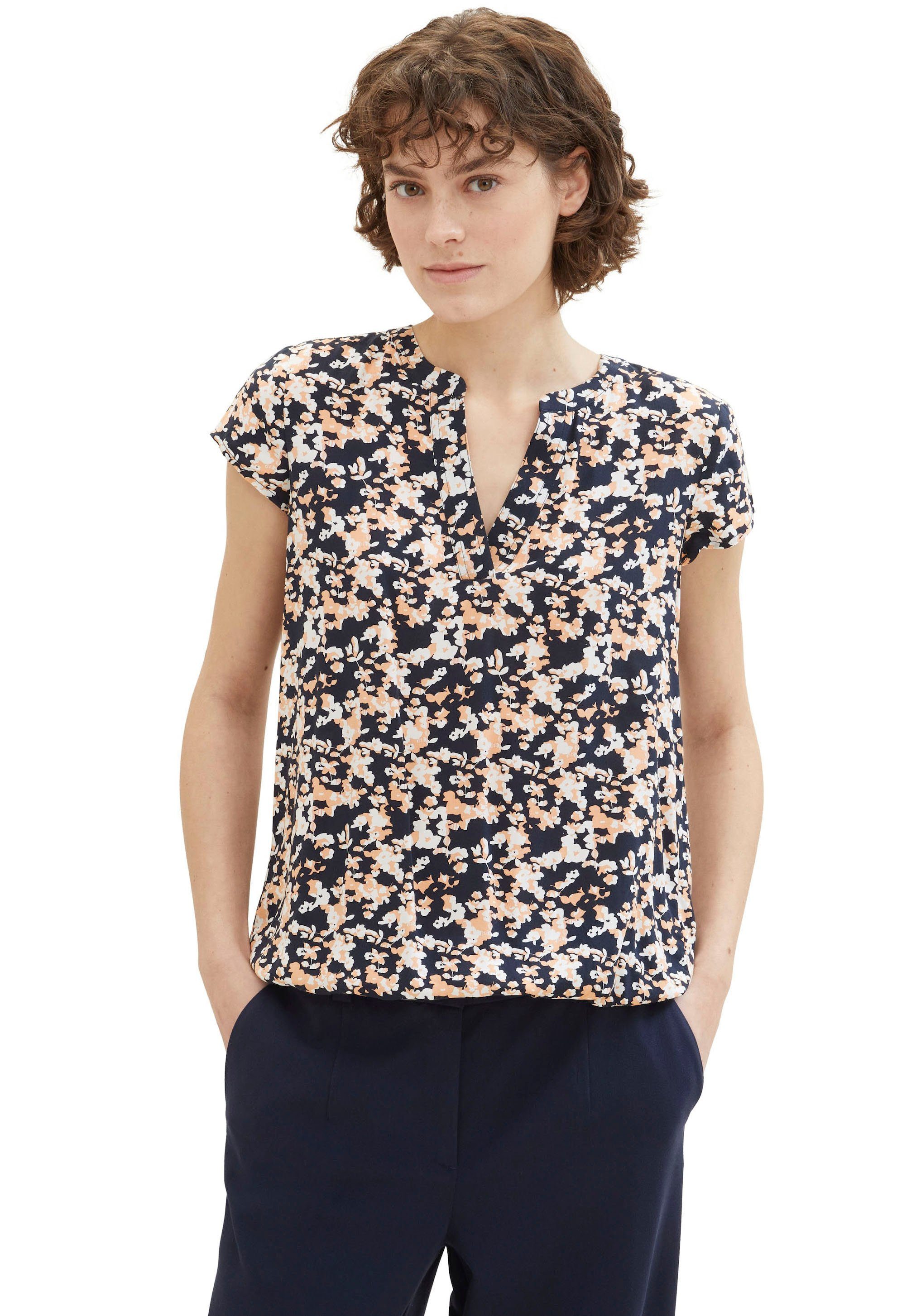 Tom Tailor Gedessineerde blouse met plooistelling achter