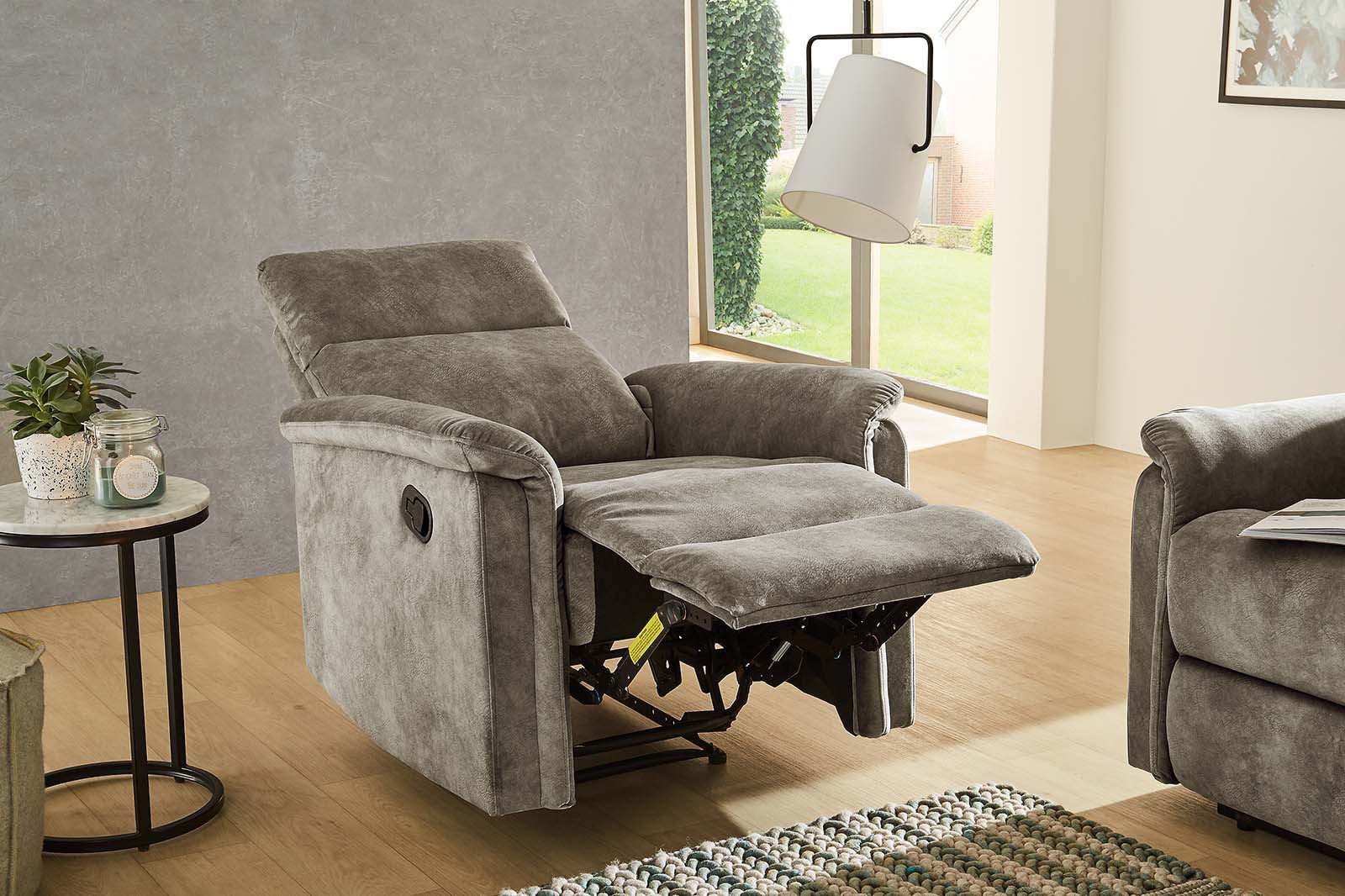 Jockenhöfer Gruppe Fauteuil Amrum Ligfunctie met halfautomatische relaxfunctie, TFK bekleding