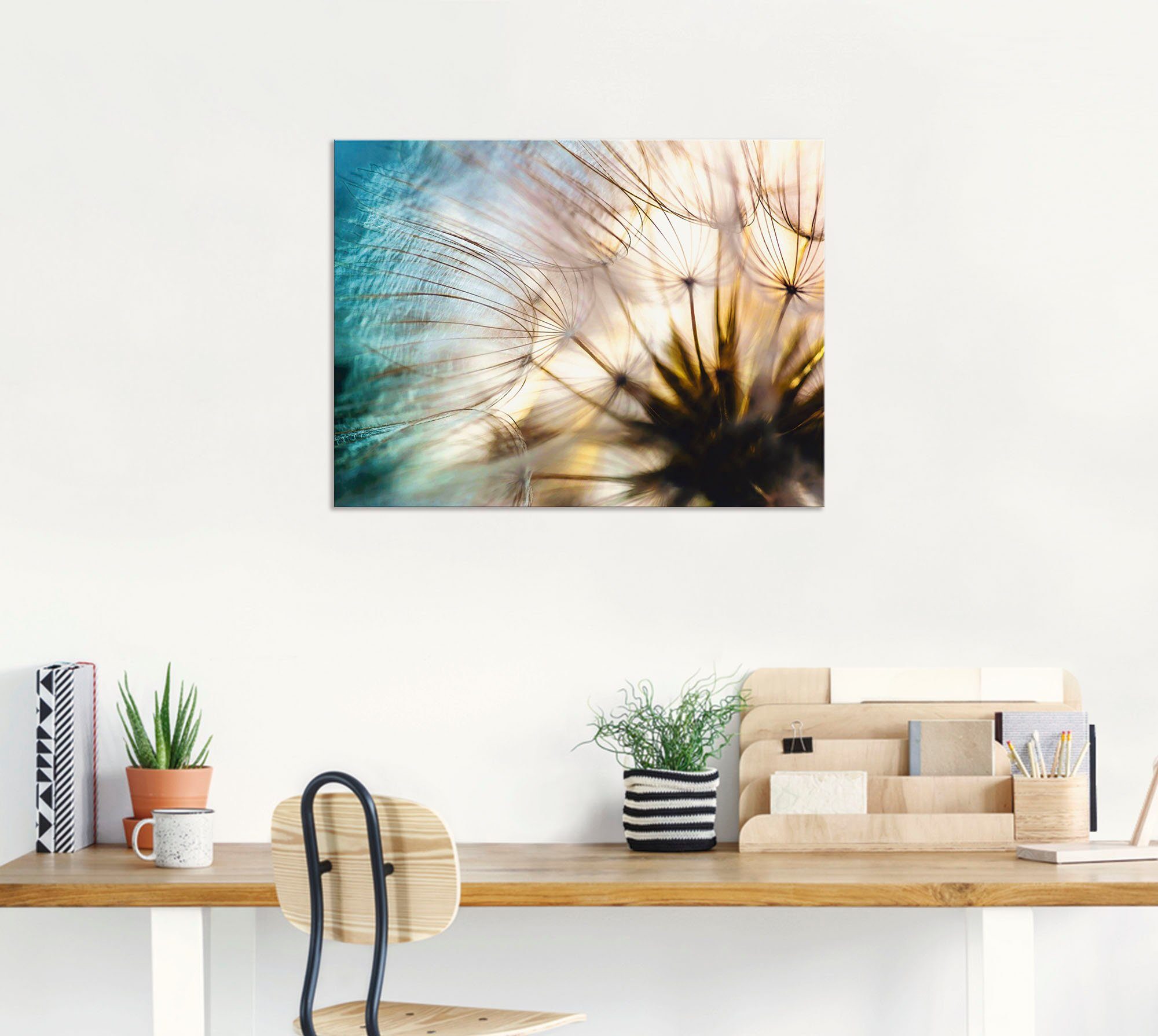 Artland Artprint Pluizenbol macro abstract als artprint van aluminium, artprint voor buiten, artprint op linnen, poster, muursticker