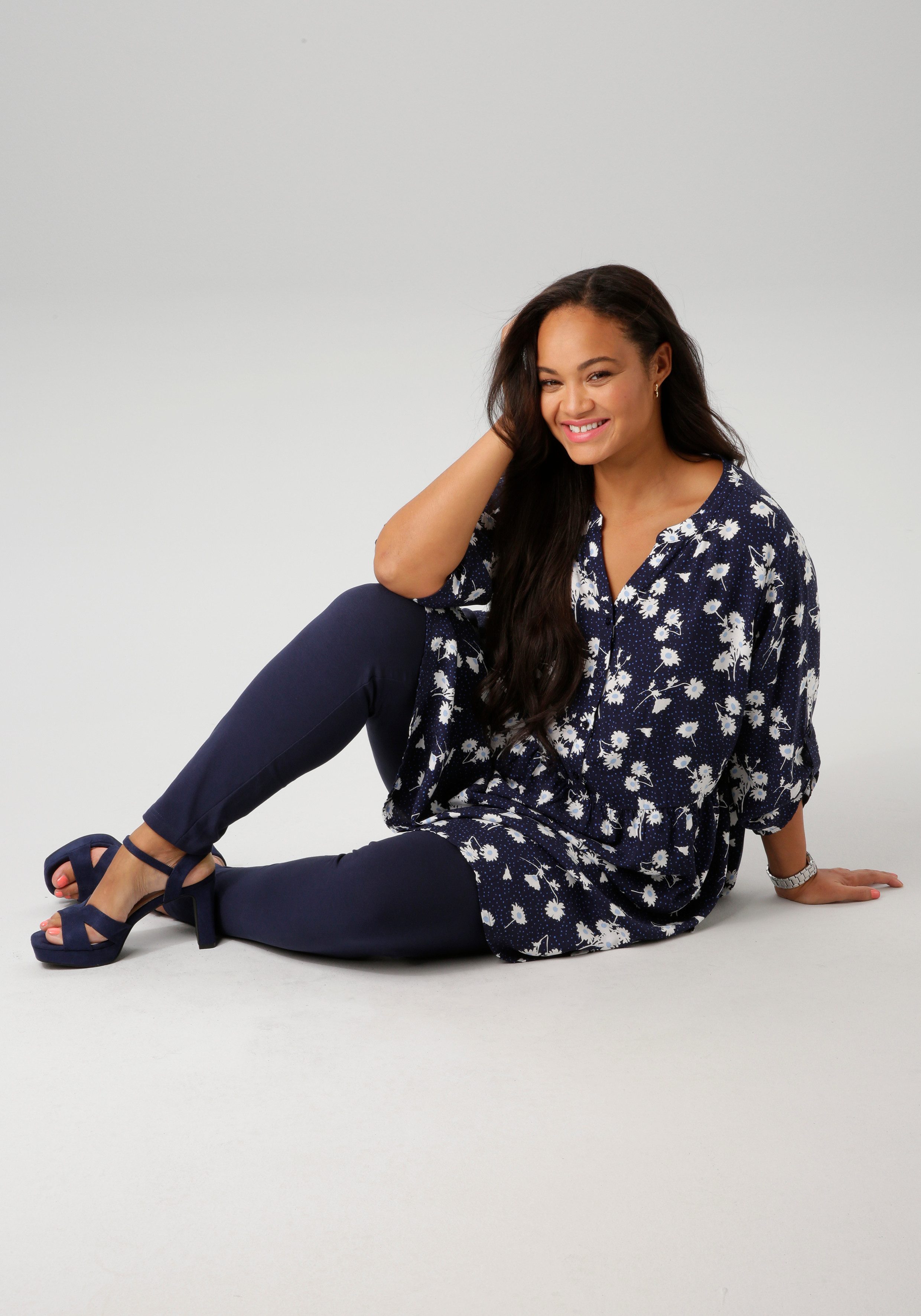 Aniston PLUS Legging van elastische single jersey-kwaliteit - nieuwe collectie