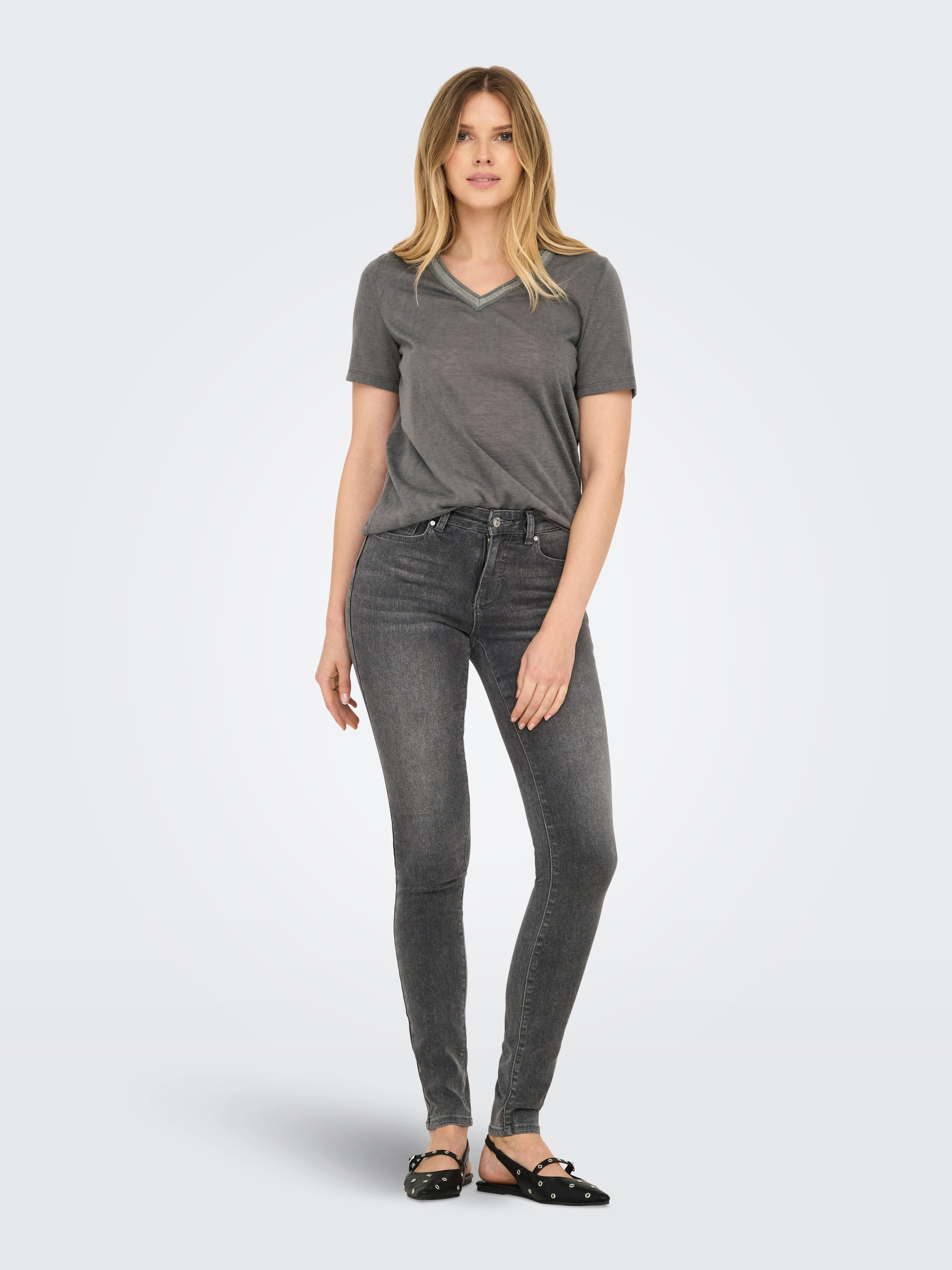 Only Skinny fit jeans ONLRINA MID WAIST PUSH UP SK BOX DNM