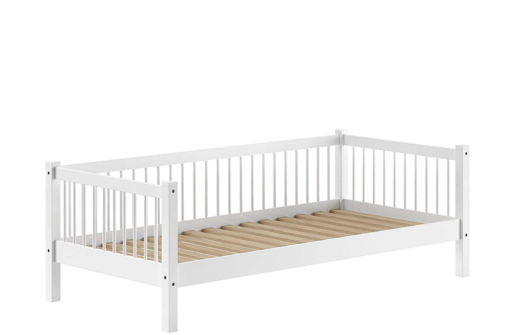 Home affaire 1-persoonsledikant met lf 90x200 cm, optioneel met of zonder bedlade, beuken wit