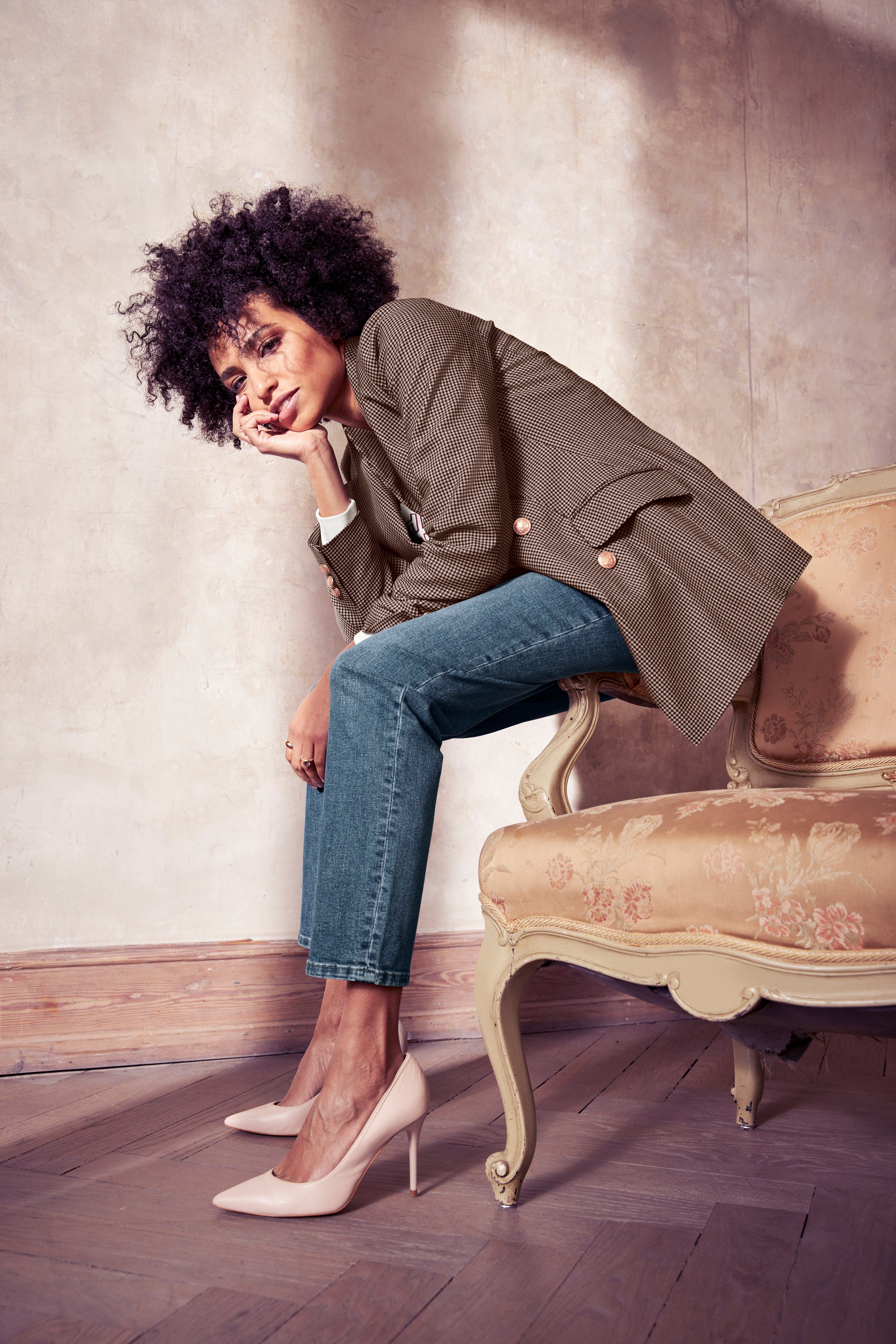 HECHTER PARIS Mom jeans hoge taille, enkel-vrij, met riemlussen
