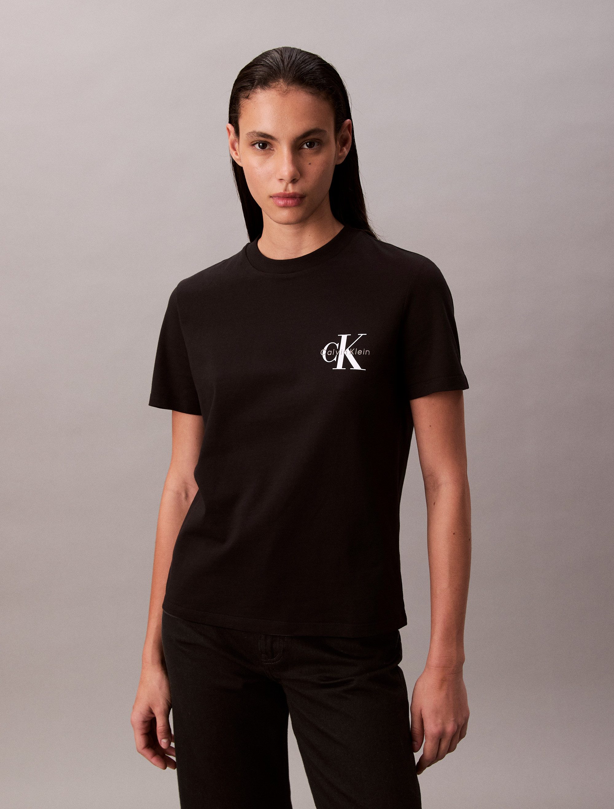 Calvin Klein T-shirt A- Logo CN 2 Pack Tee (Set van 2)