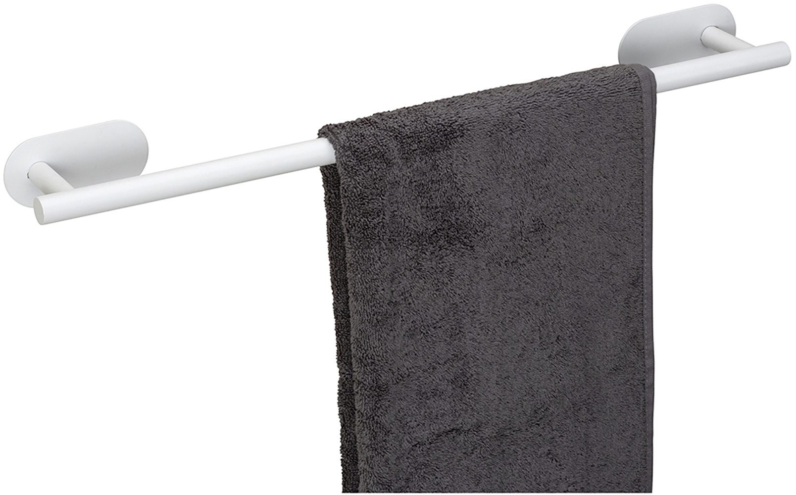 WENKO Handdoekstang Turbo-Loc® model Uno Orea van roestvrij staal, bevestiging zonder boren, 60 cm