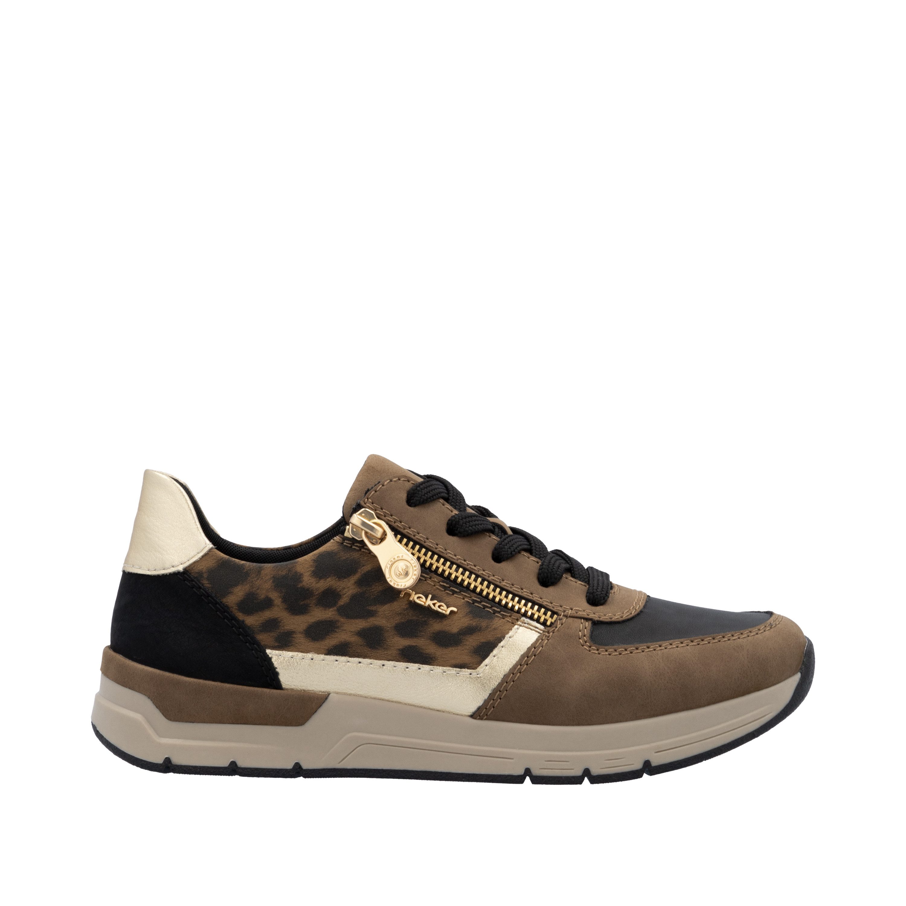 Rieker Sneakers , vrijetijdsschoen, veterschoen, halfschoen met modieuze accenten