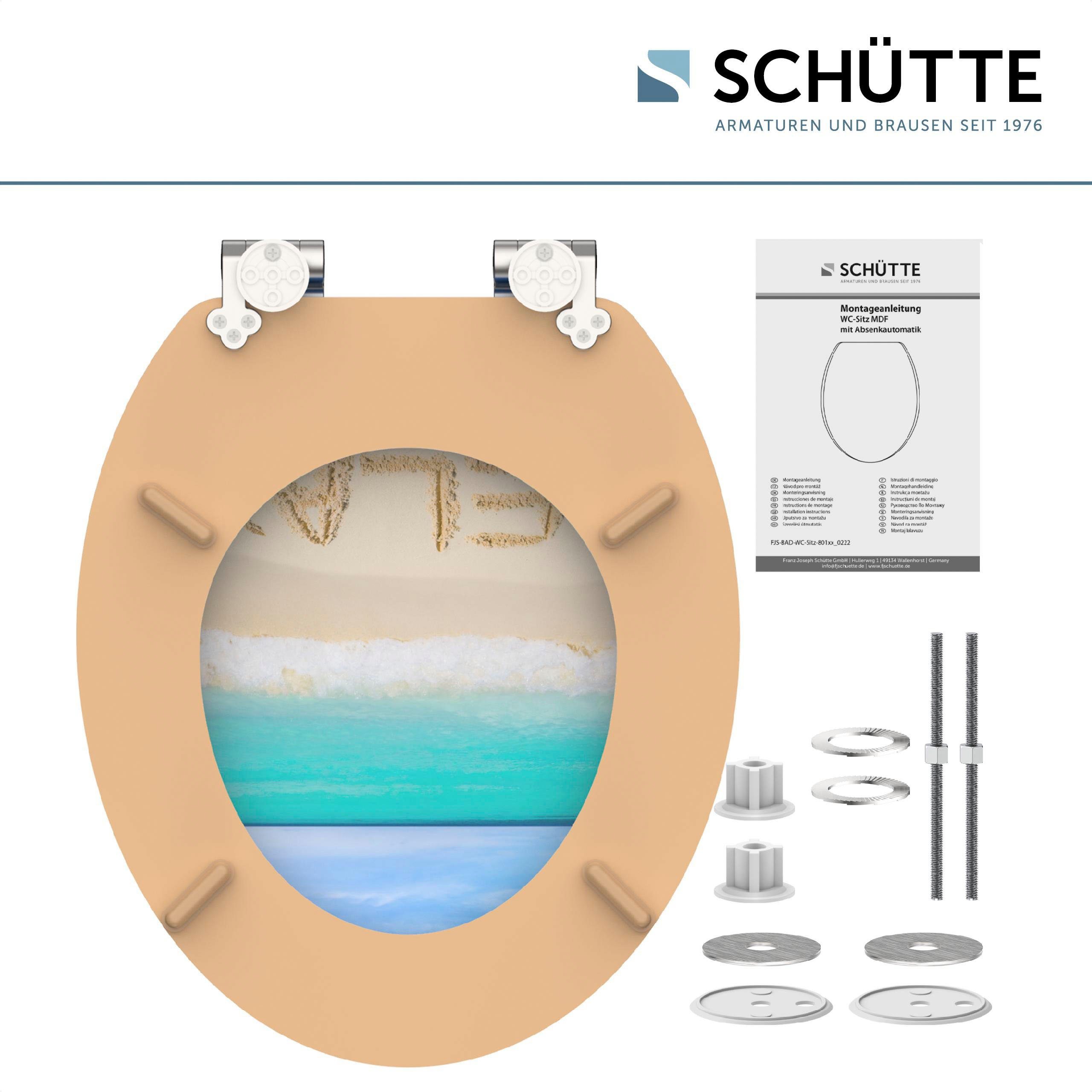 Schütte Toiletzitting Relax met softclosemechanisme en houten kern, mdf