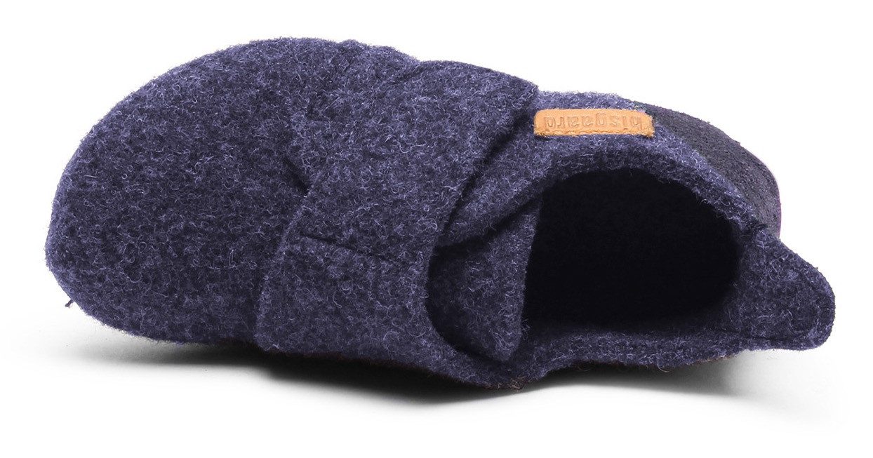 Bisgaard Pantoffels Bisgaard Casual Wool Instapschoen, klittenbandschoen met lamswol gevoerd