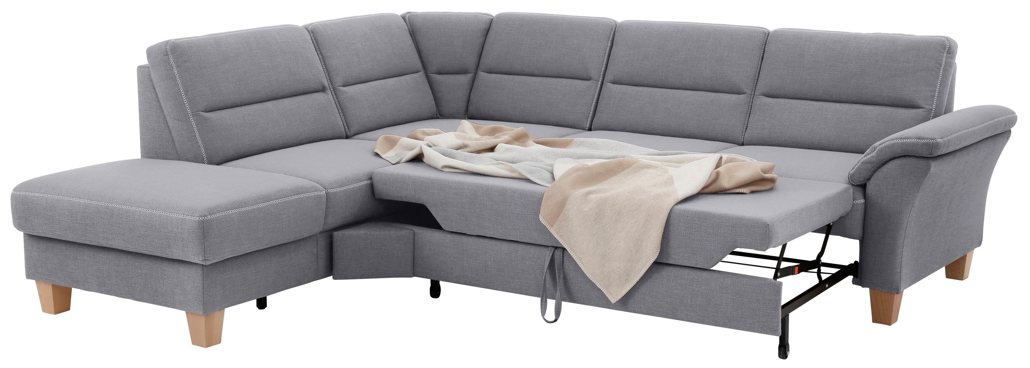 Home affaire Hoekbank Soleo L-model comfortabel door trapezehoek met relaxfunctie, ook met slaapfunctie