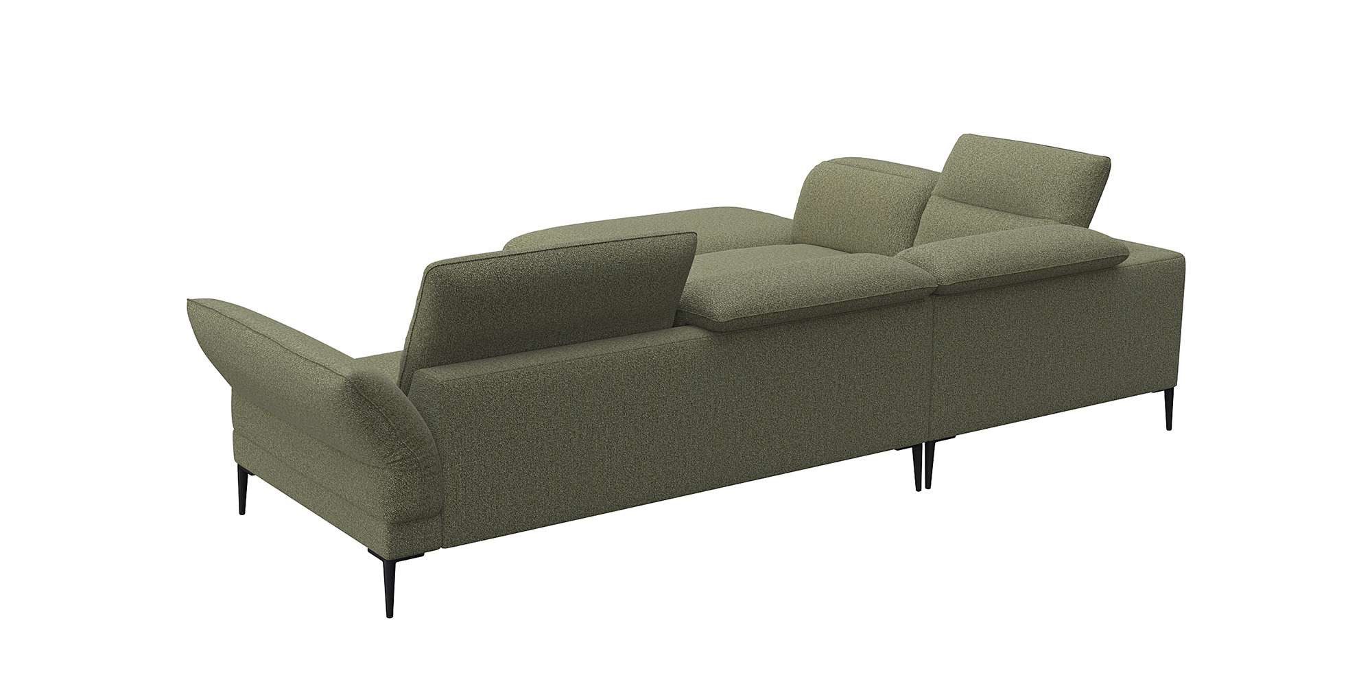 FLEXLUX Hoekbank Salino, functie-sofa met ottomane, relaxsofa, hoekbank Bank met arm- en hoofdeinde verstellingen, koudschuim & staalgolven