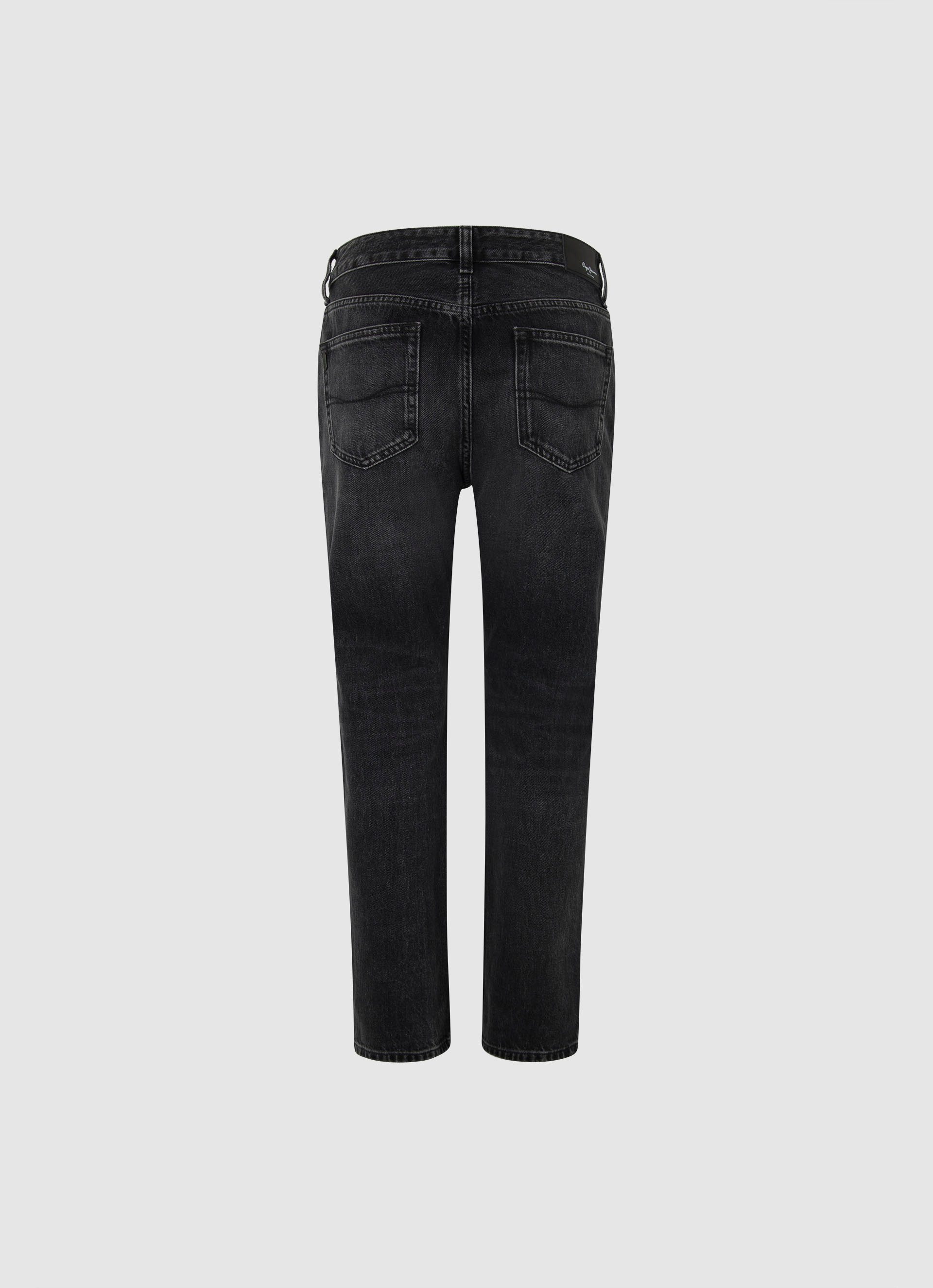 Pepe Jeans Straight jeans Met normale taille van robuust katoen-denim