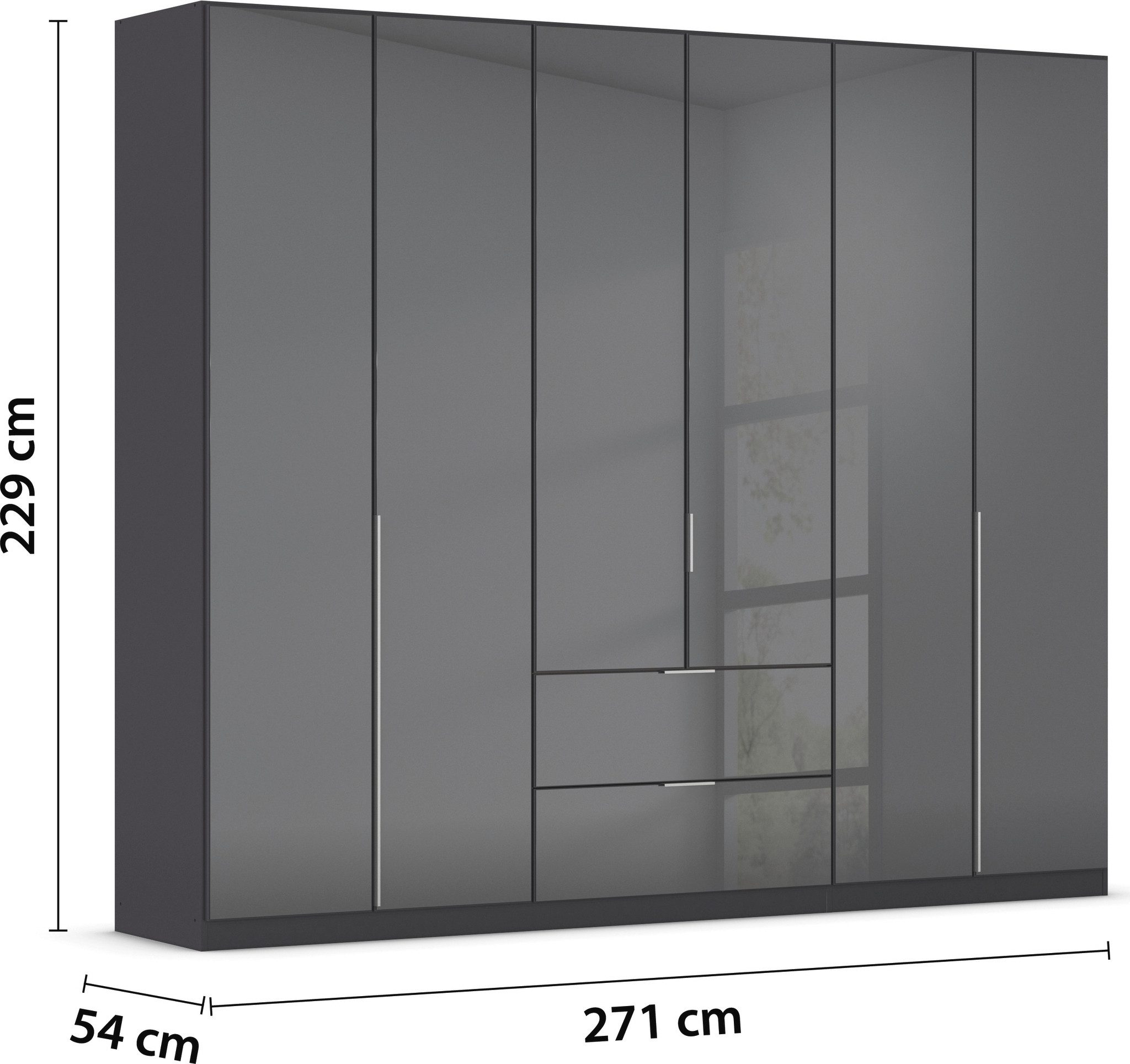 rauch Draaideurkast Kledingkasten kast garderobe AGORDO met glazen front